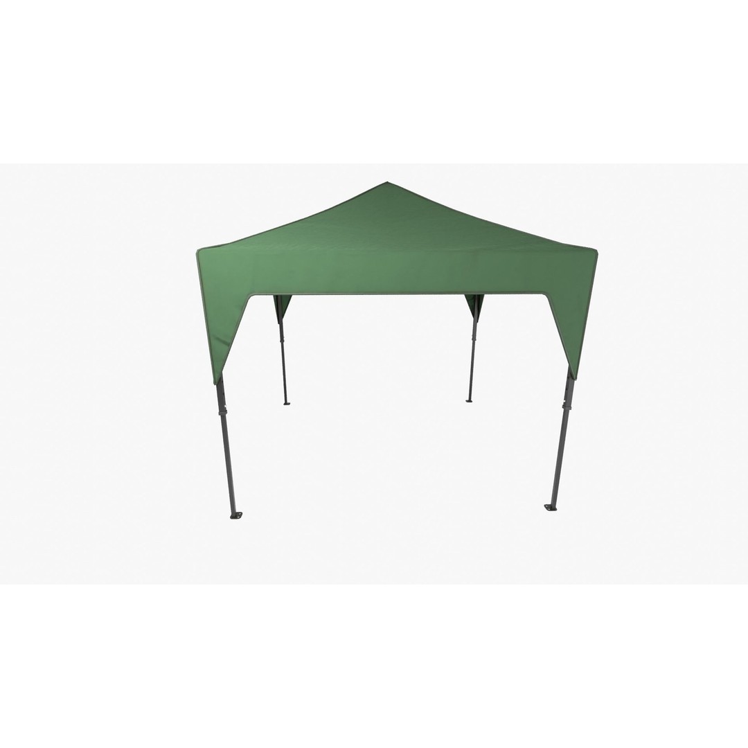 Pop Up Canopy 3D Model – Low Poly Event Tent, FBX & Blender - View 14