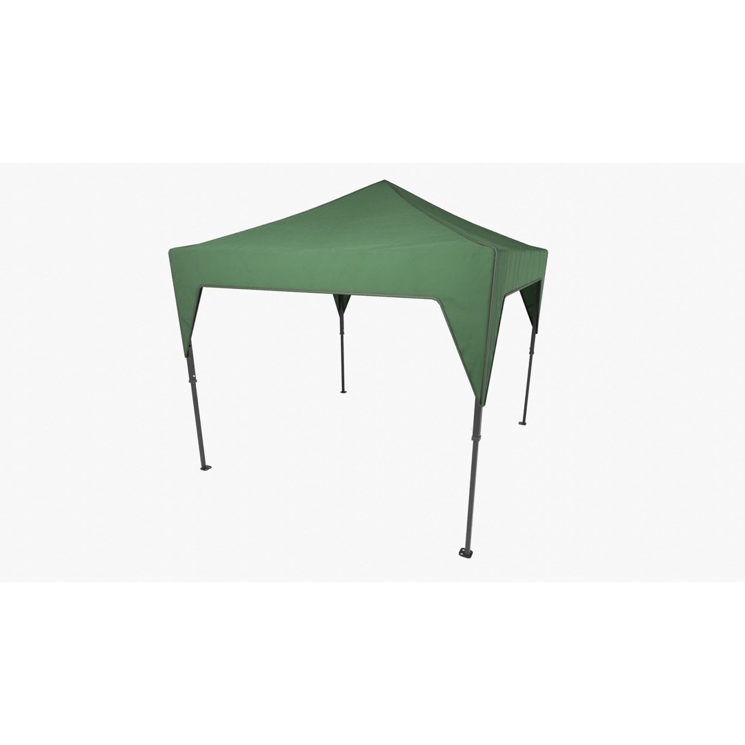 Pop Up Canopy 3D Model – Low Poly Event Tent, FBX & Blender - View 15