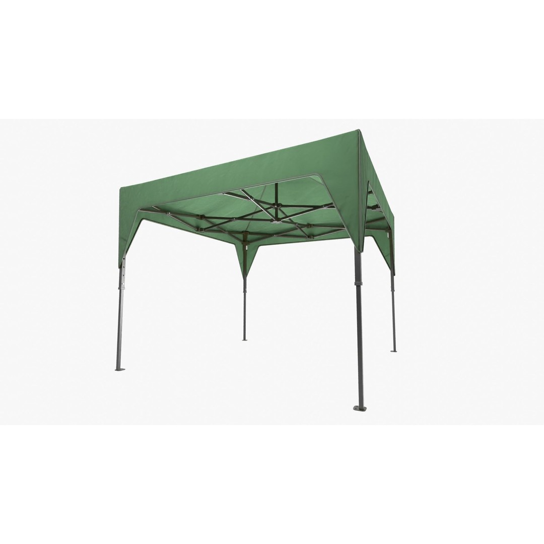 Pop Up Canopy 3D Model – Low Poly Event Tent, FBX & Blender - View 3