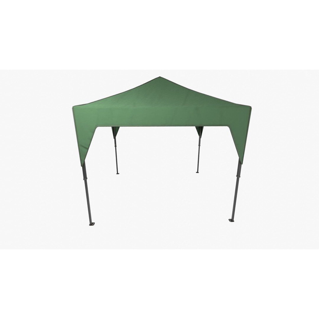 Pop Up Canopy 3D Model – Low Poly Event Tent, FBX & Blender - View 5