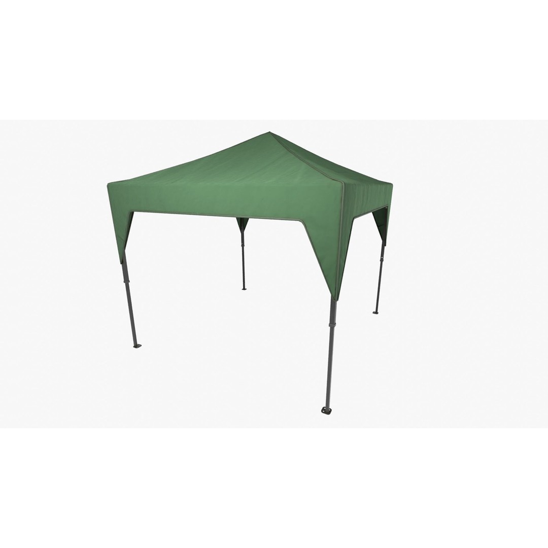 Pop Up Canopy 3D Model – Low Poly Event Tent, FBX & Blender - View 6