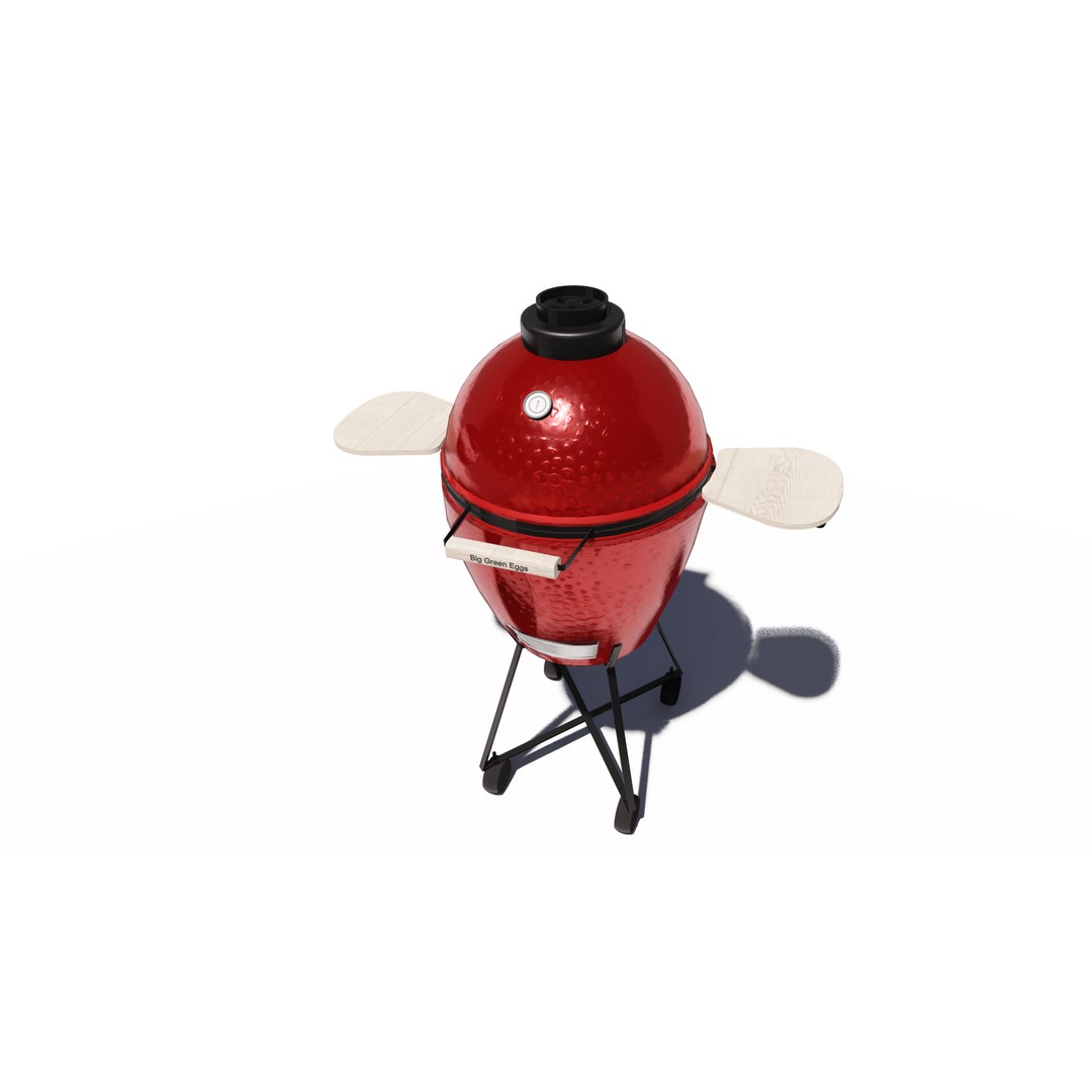 Large Big Green Egg Grill 3D Model – High Poly Ceramic BBQ Asset, FBX - View 5
