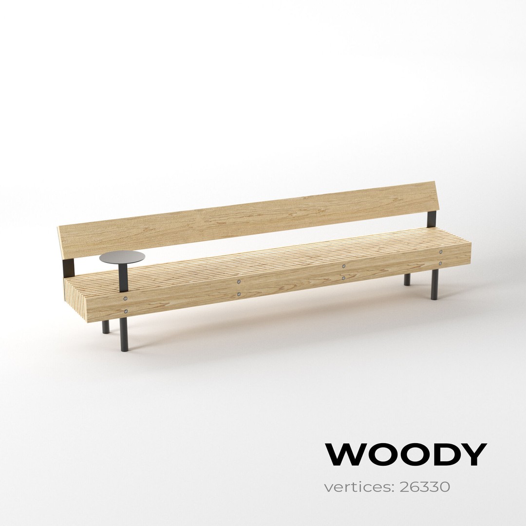 Street Furniture Asset Pack 3D Model – Urban Outdoor PBR Assets, FBX - View 9