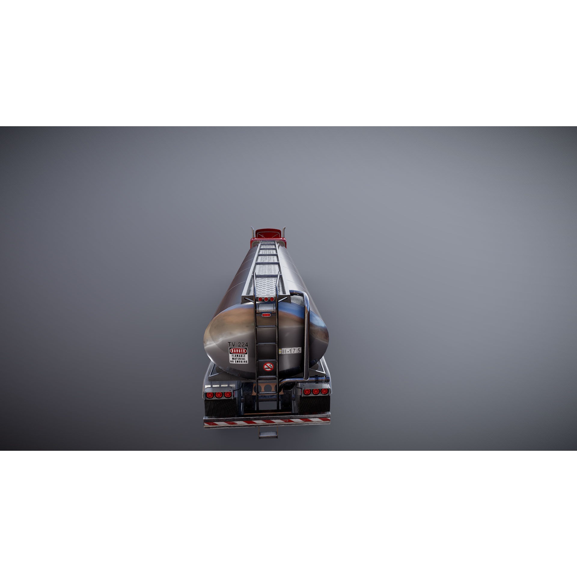 Kenworth W900A Fuel Tanker - Low-Poly Game-Ready 3D Model - View 35