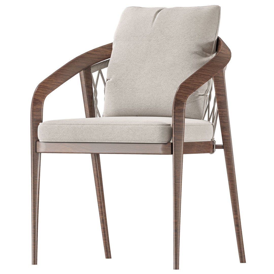 Rako Garden Chair 3D Model – Modern Outdoor Armchair, PBR, FBX - View 3