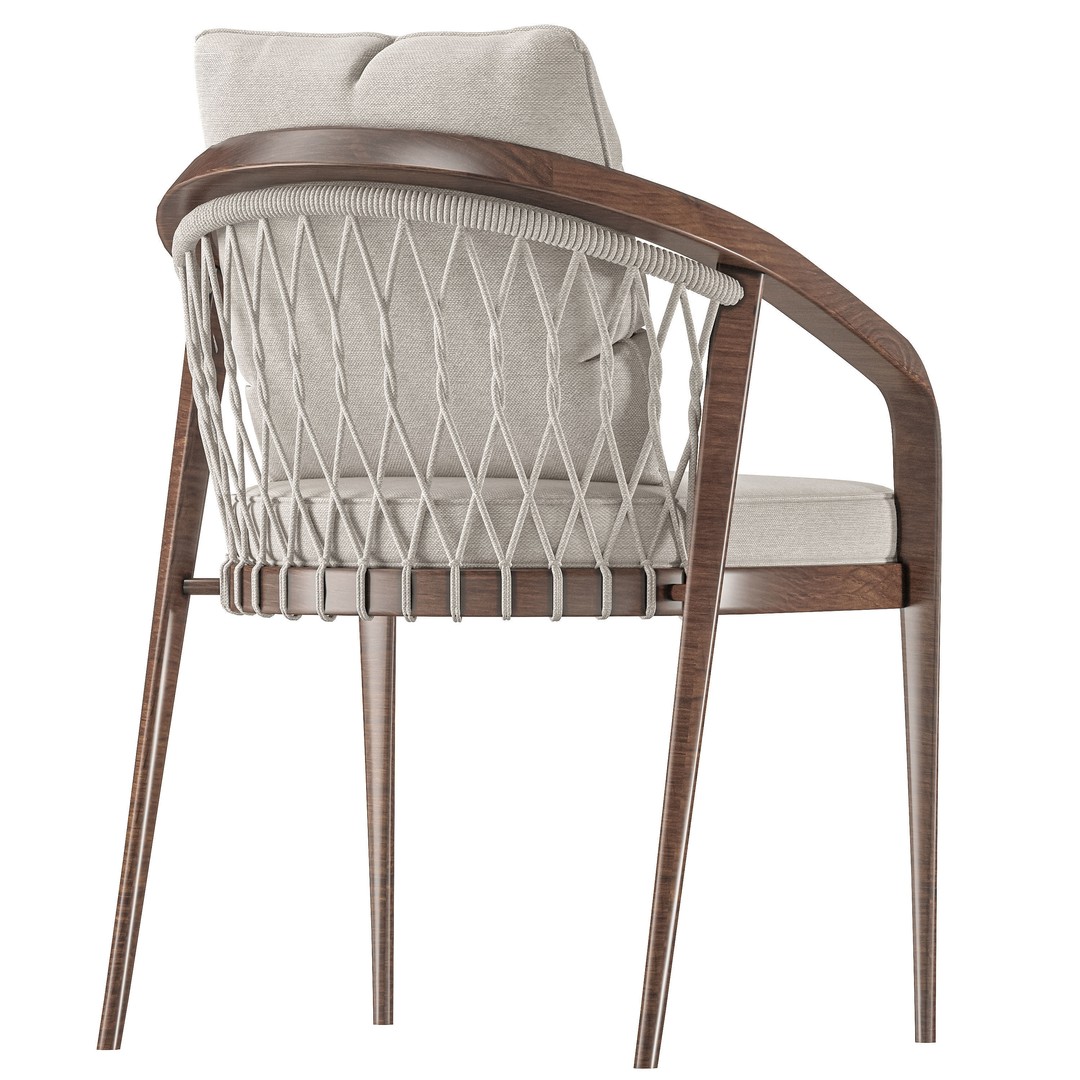Rako Garden Chair 3D Model – Modern Outdoor Armchair, PBR, FBX - View 4