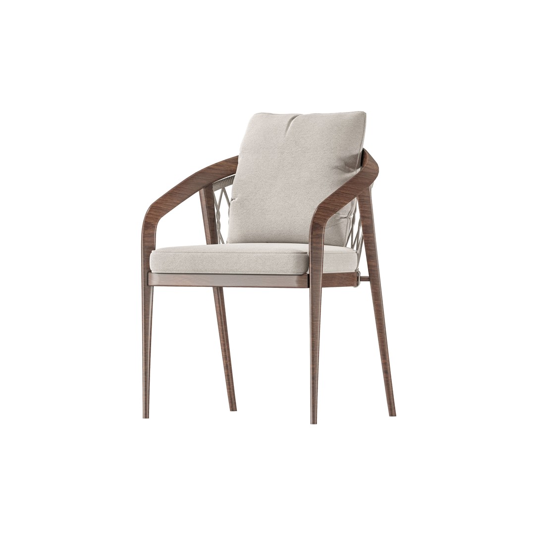 Rako Garden Chair 3D Model – Modern Outdoor Armchair, PBR, FBX - View 9