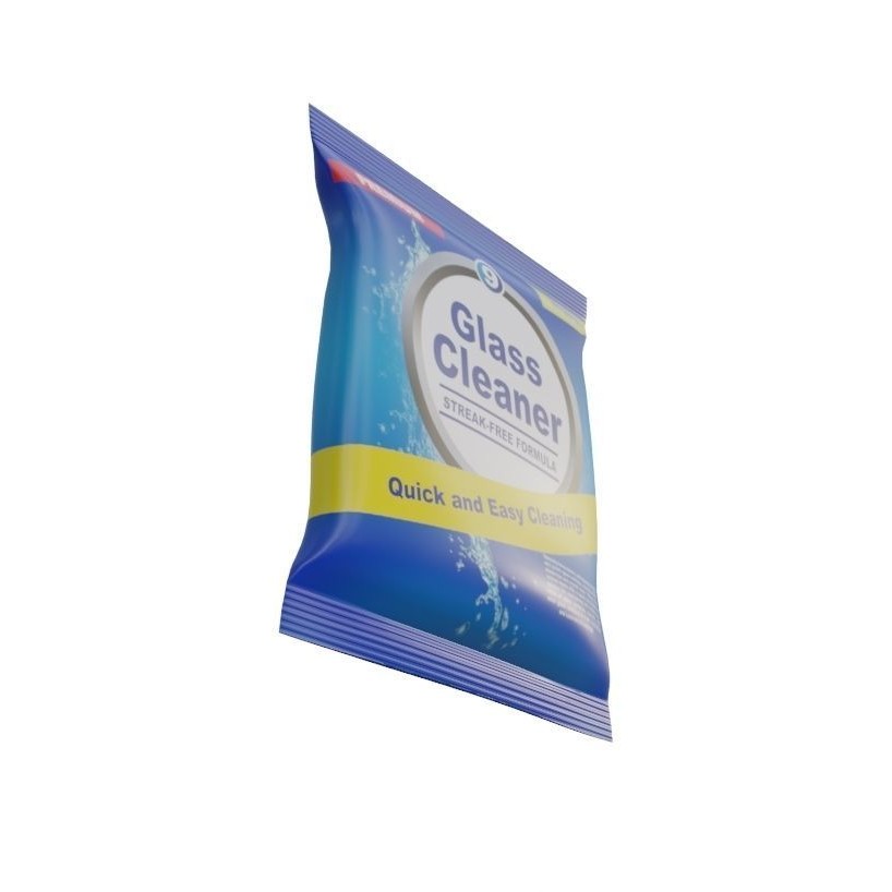 Glass Cleaner Wipes 3D Model – Low Poly Game Asset, FBX