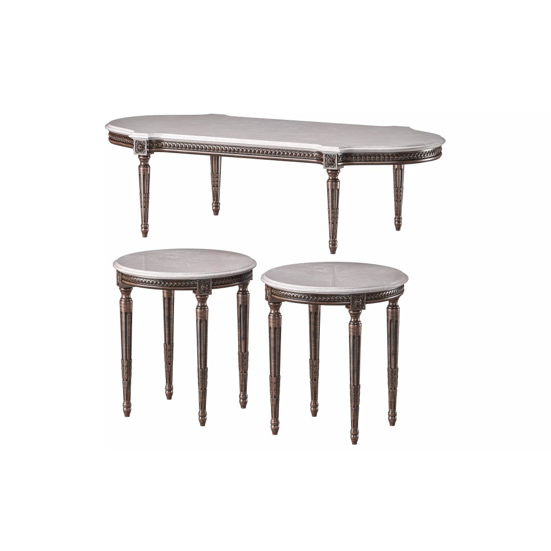 Chairish Louis Coffee Table 3D Model – Classical Rococo Style, FBX - View 2