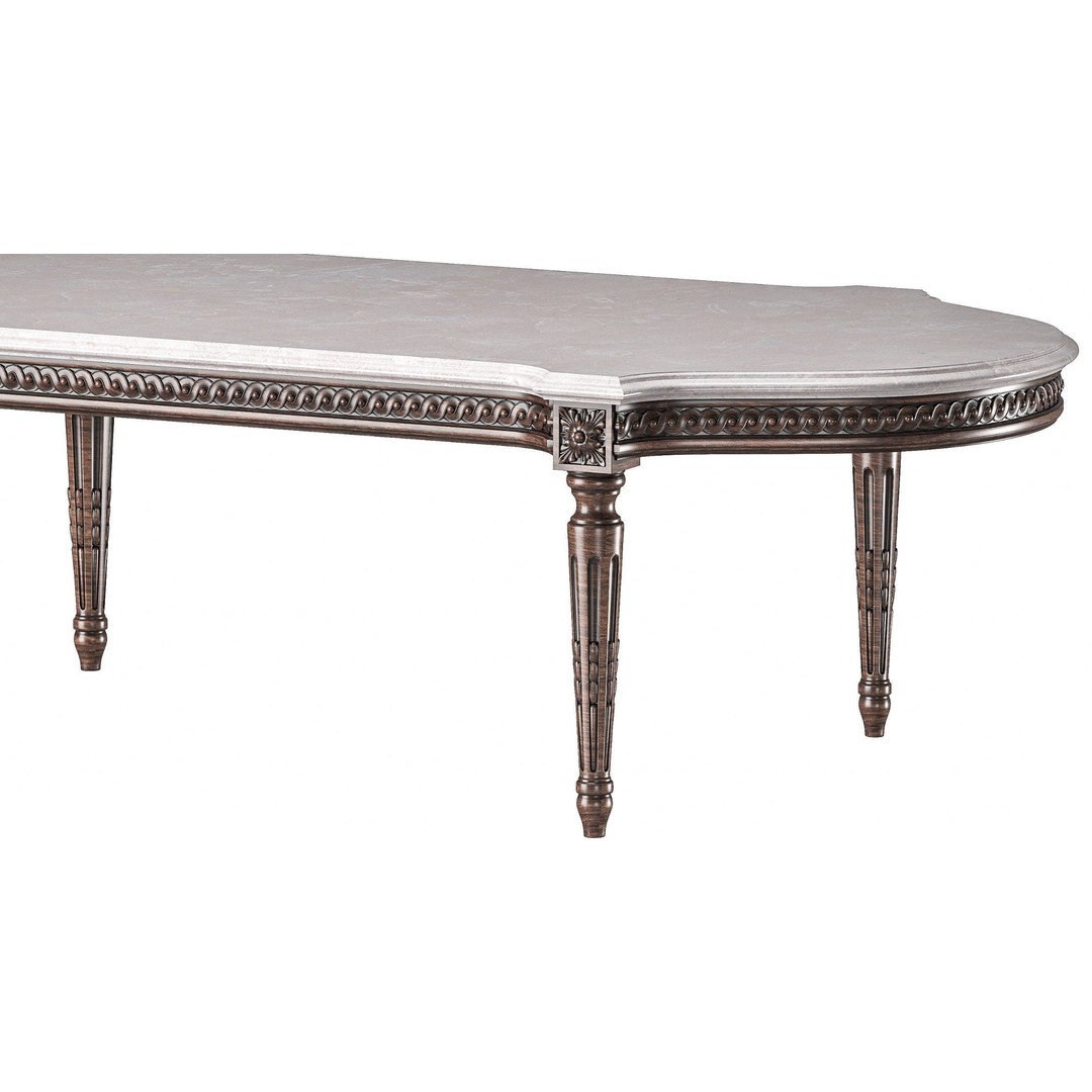 Chairish Louis Coffee Table 3D Model – Classical Rococo Style, FBX - View 5
