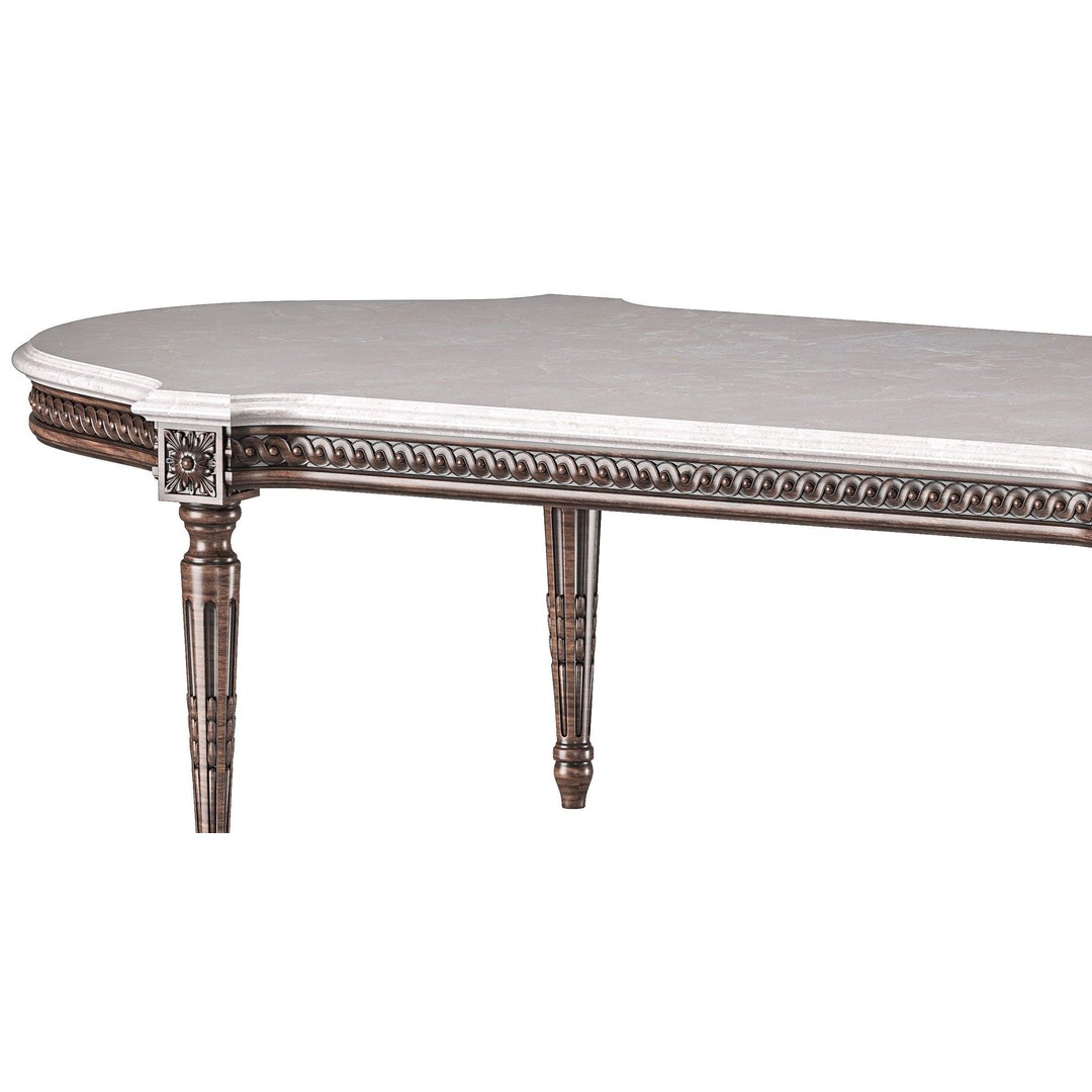 Chairish Louis Coffee Table 3D Model – Classical Rococo Style, FBX - View 6
