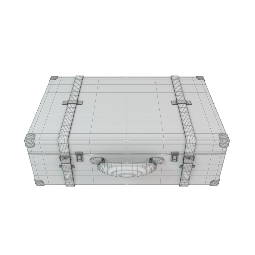 Vintage Leather Suitcase 3D Model – Low Poly PBR Game Asset, FBX, OBJ - View 32