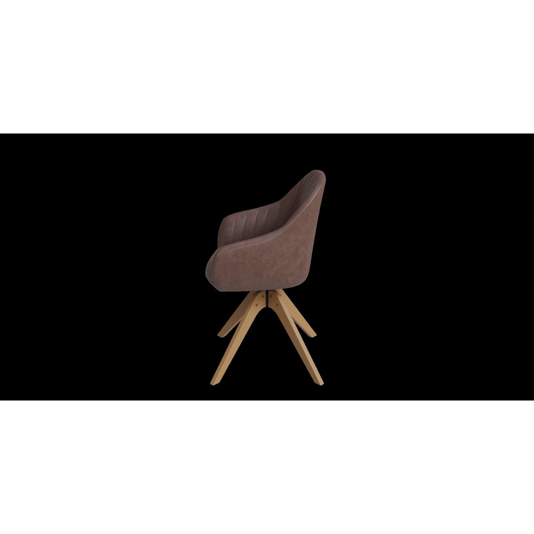 Faux Leather Accent Arm Chair 3D Model – Low Poly PBR Asset, Blender, FBX