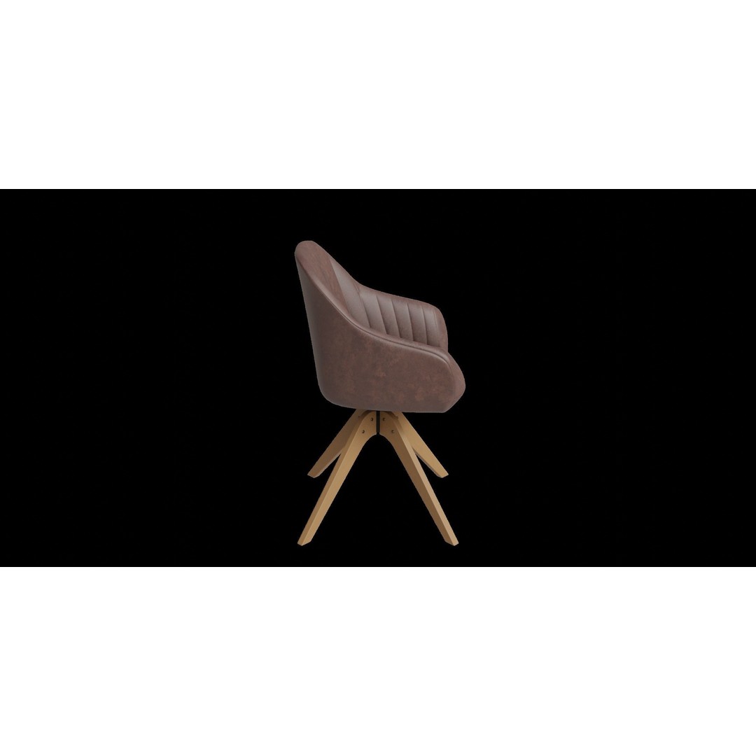 Faux Leather Accent Arm Chair 3D Model – Low Poly PBR Asset, Blender, FBX - View 11