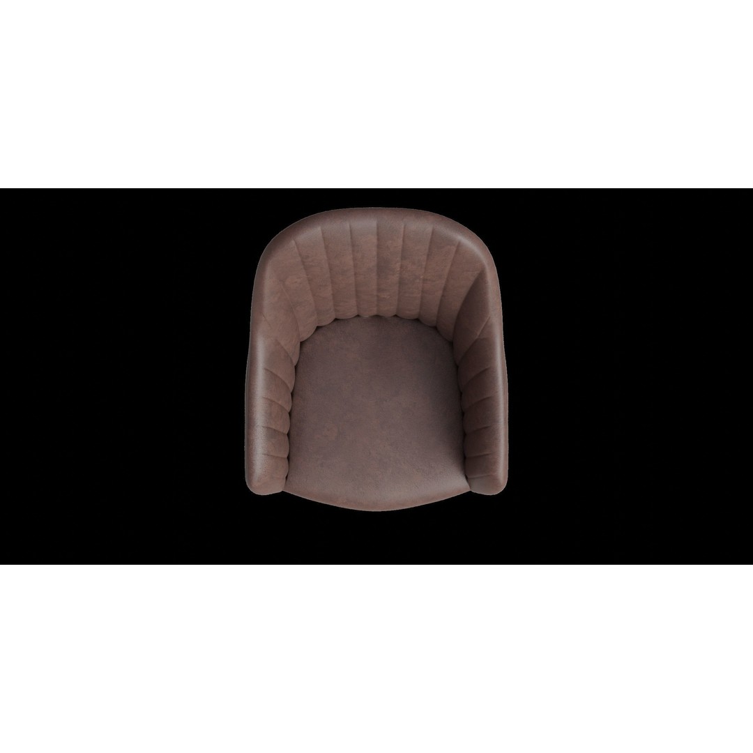 Faux Leather Accent Arm Chair 3D Model – Low Poly PBR Asset, Blender, FBX - View 3