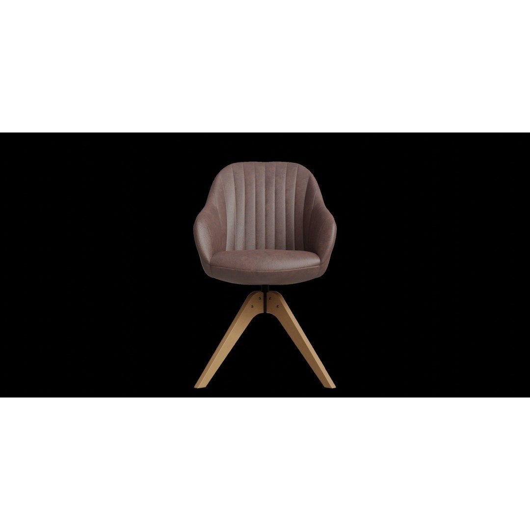 Faux Leather Accent Arm Chair 3D Model – Low Poly PBR Asset, Blender, FBX - View 6