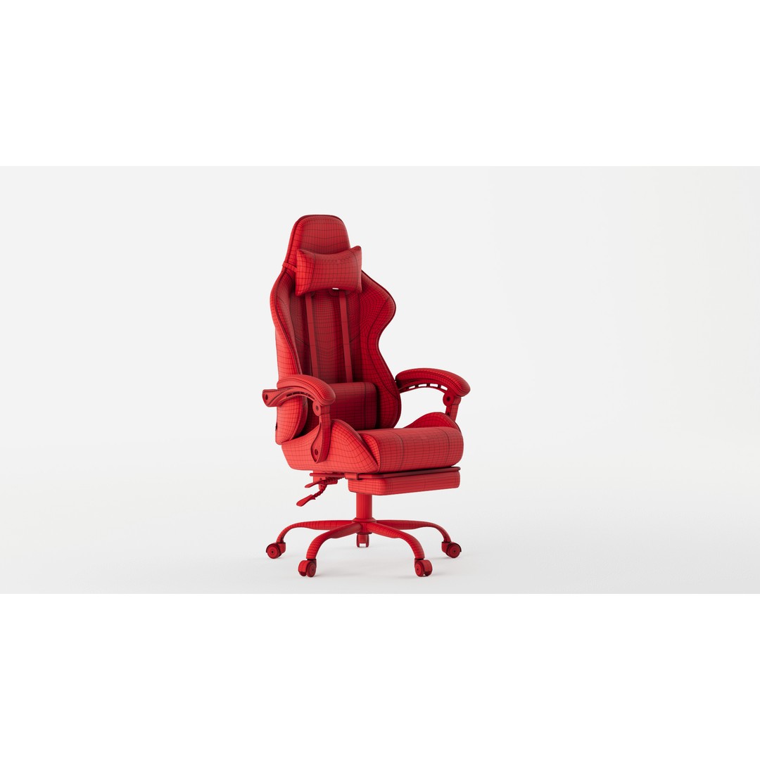 GTPLAYER Gaming Chair 3D Model – High-Quality PBR Interior Asset, FBX, OBJ