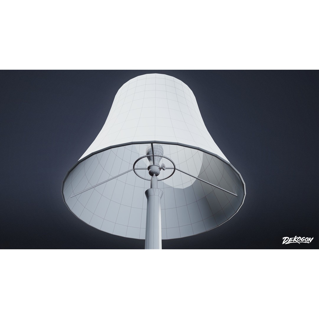 Lamp 3D Model – Low Poly Game Asset, PBR Textures, FBX