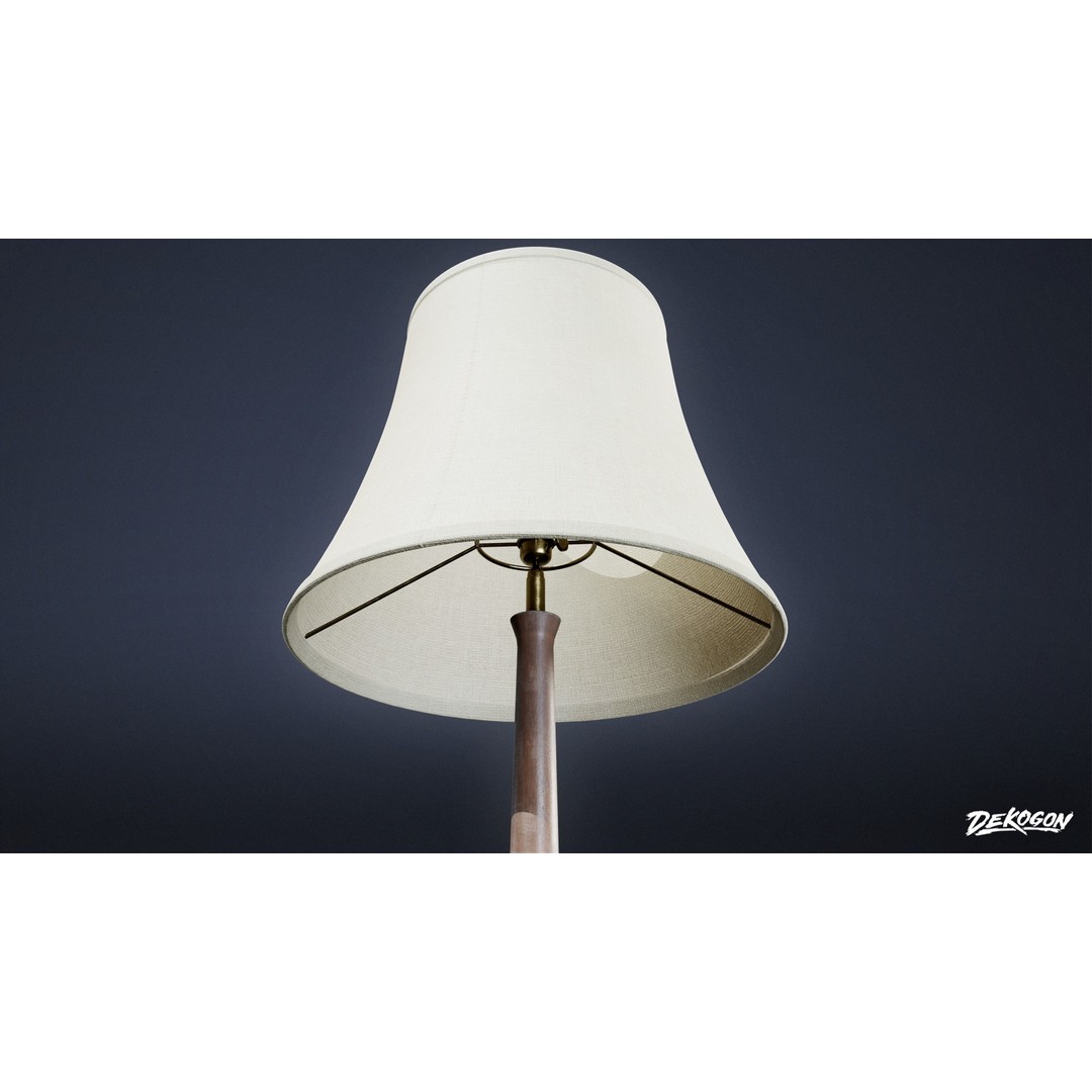 Lamp 3D Model – Low Poly Game Asset, PBR Textures, FBX - View 4