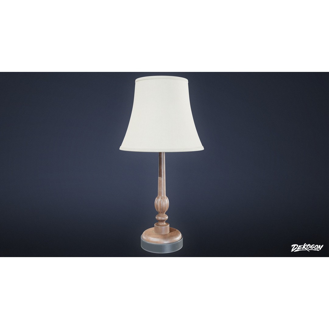 Lamp 3D Model – Low Poly Game Asset, PBR Textures, FBX - View 5
