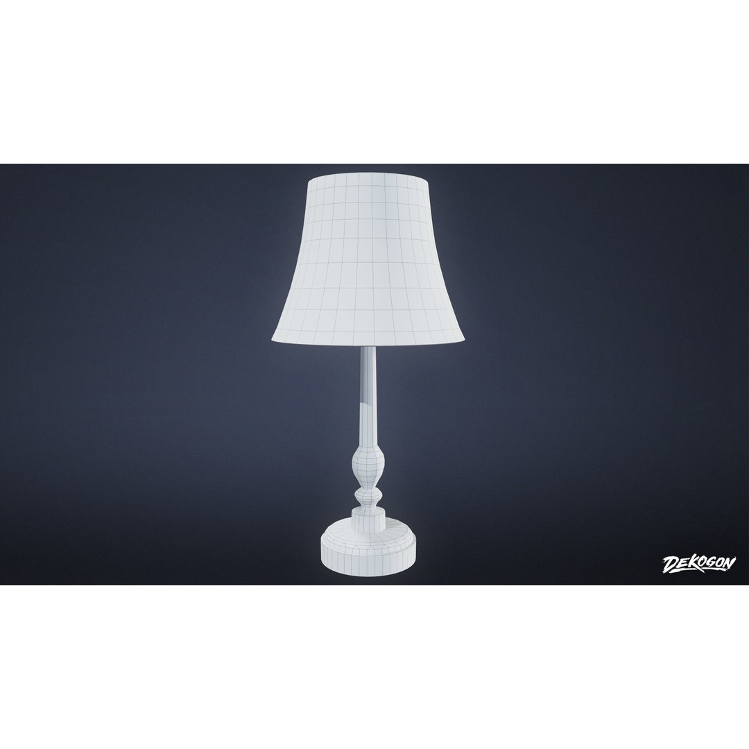 Lamp 3D Model – Low Poly Game Asset, PBR Textures, FBX - View 6