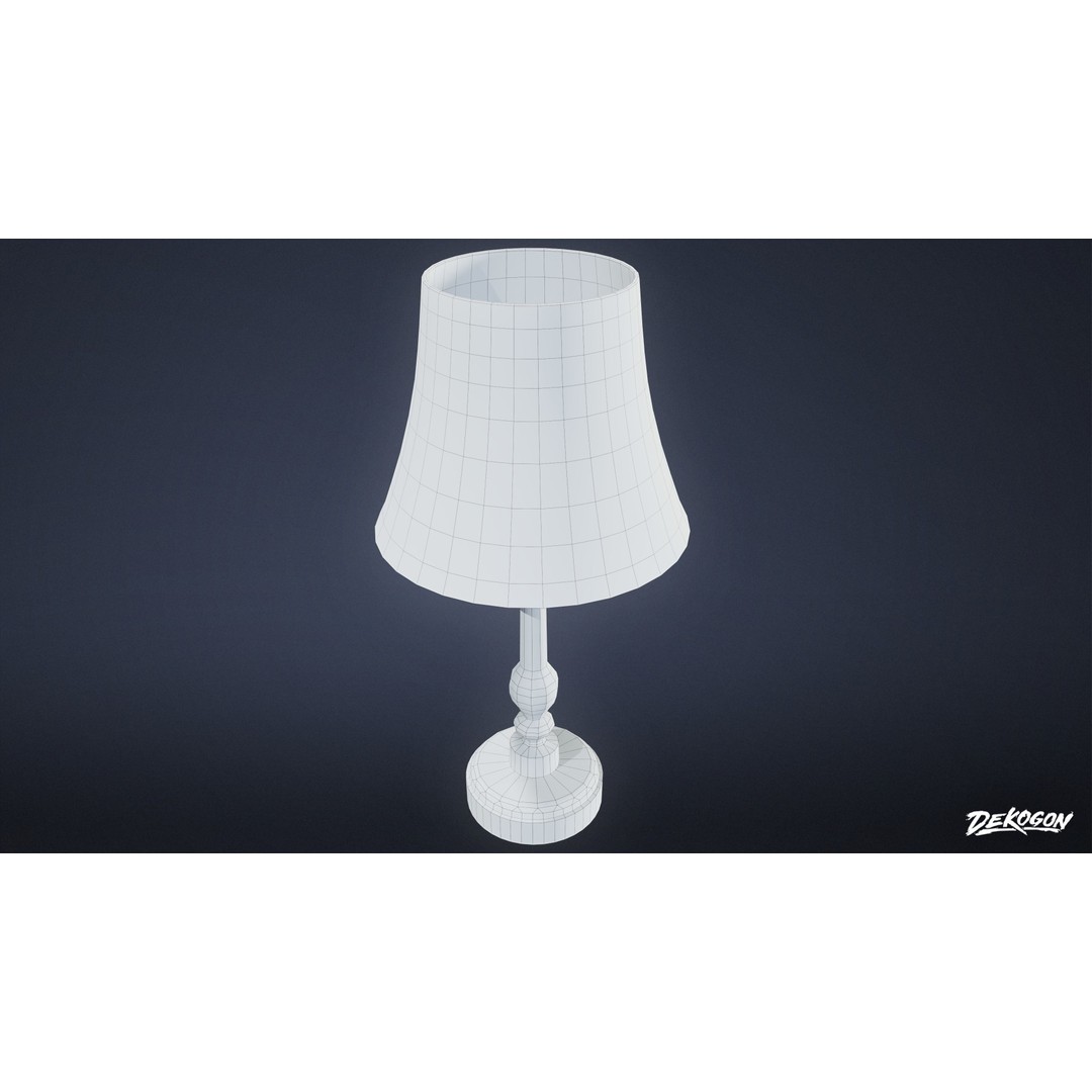 Lamp 3D Model – Low Poly Game Asset, PBR Textures, FBX - View 7