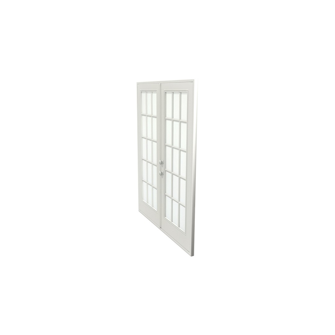 Double Door 3D Model – Low Poly Game Asset, FBX, PBR Textures - View 3