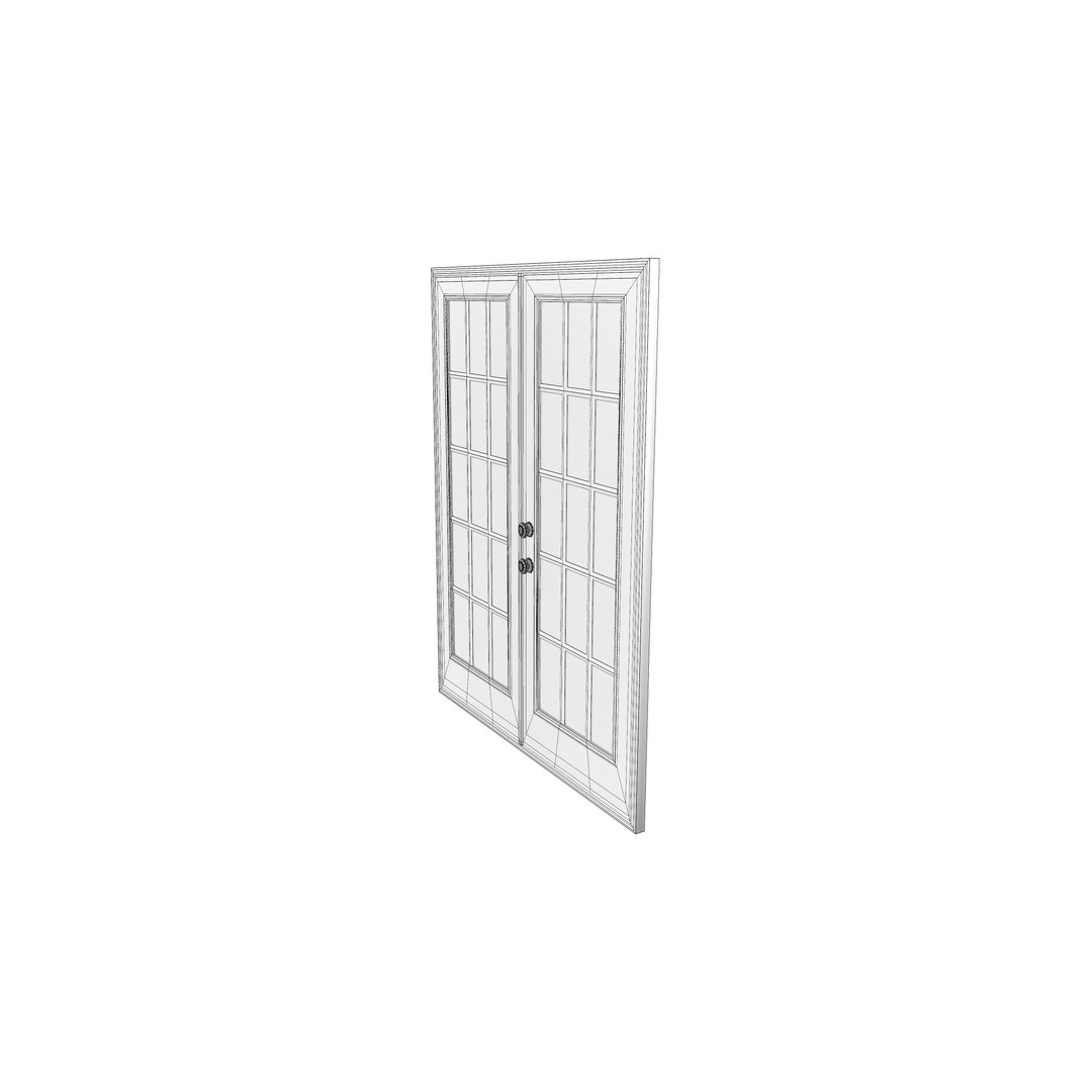 Double Door 3D Model – Low Poly Game Asset, FBX, PBR Textures - View 6