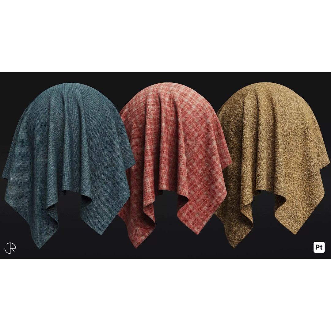 Every Day Fabric 3D Model – Smart Materials Pack for Substance Painter - View 3