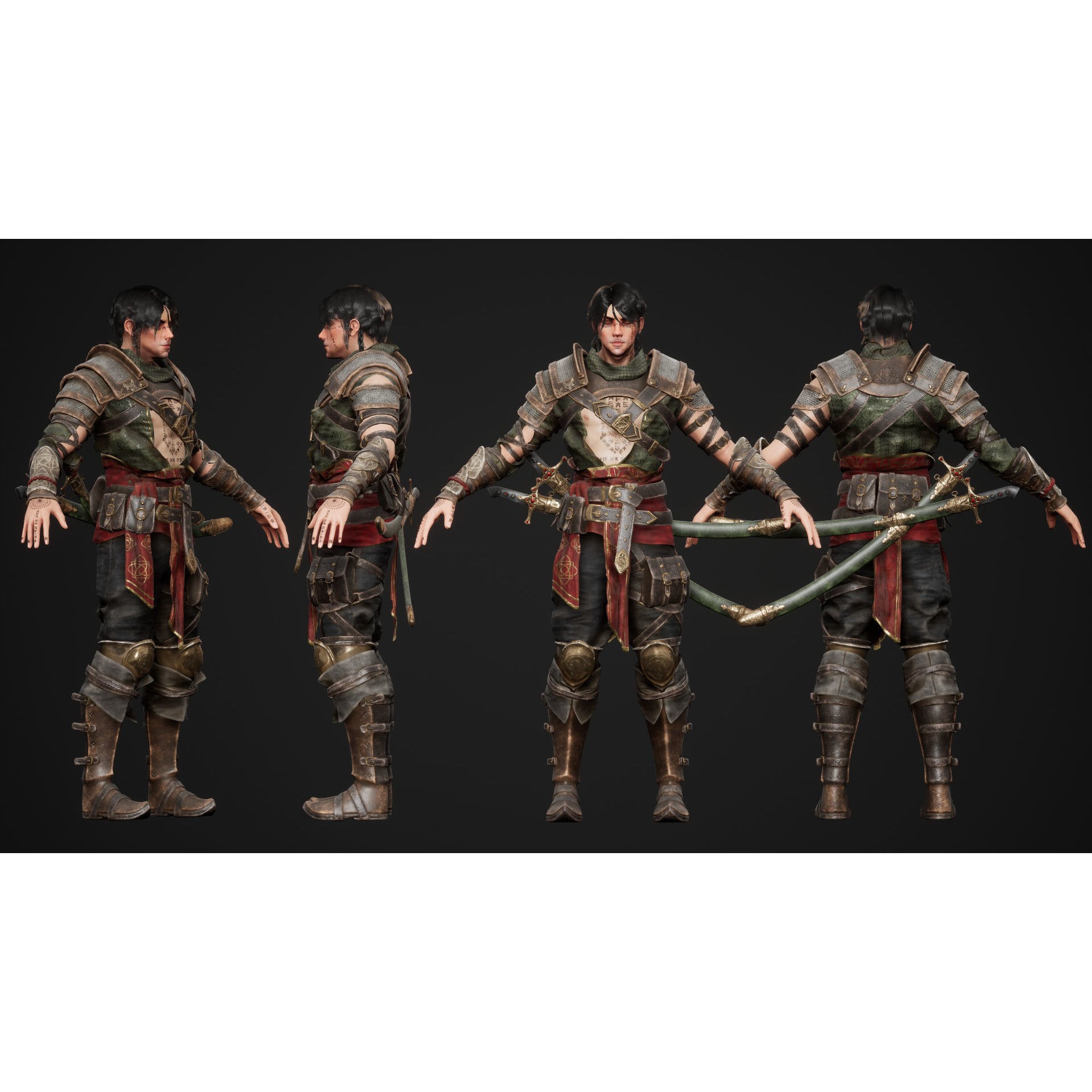 Eastern Assassin - Low-Poly Game-Ready 3D Model - View 5