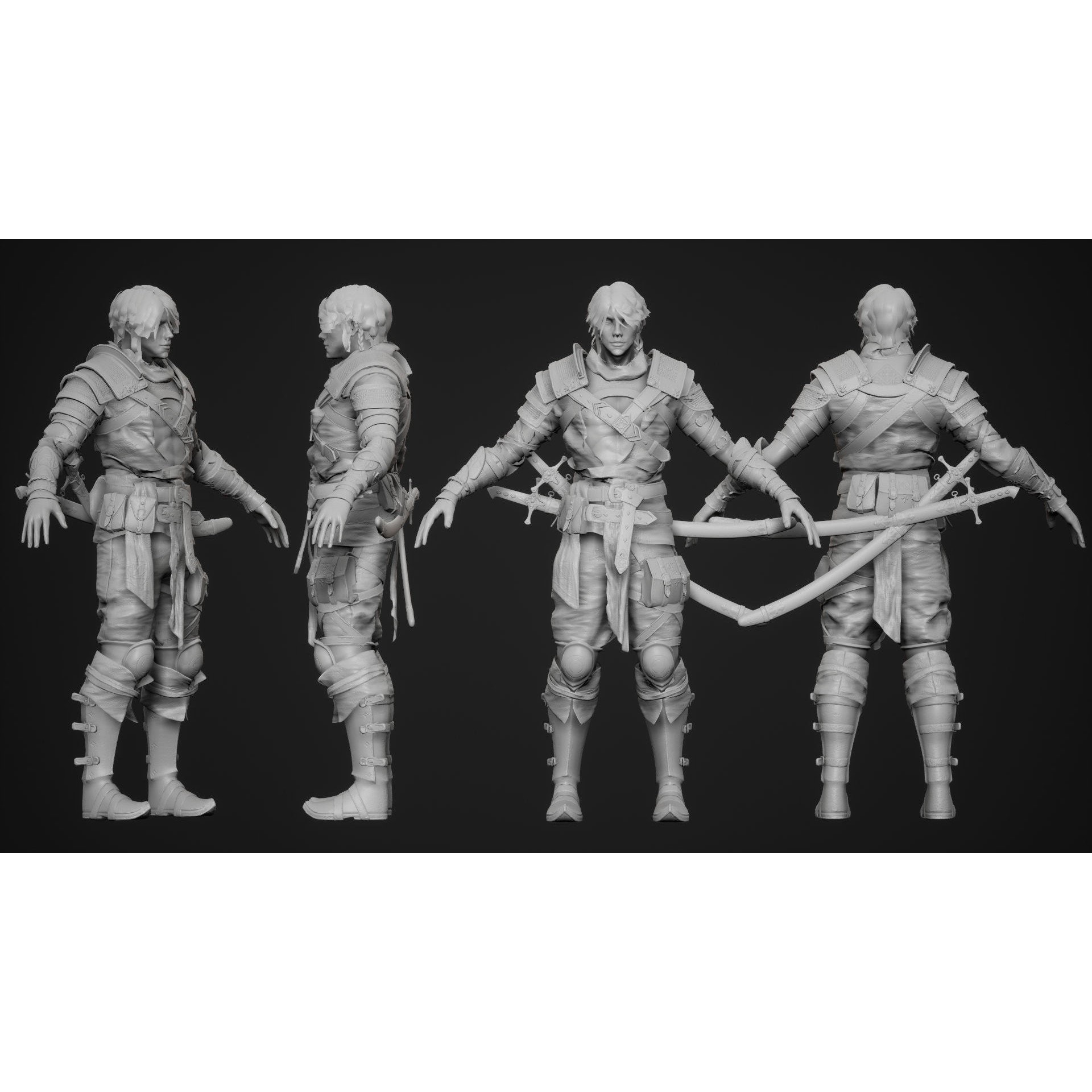 Eastern Assassin - Low-Poly Game-Ready 3D Model - View 6