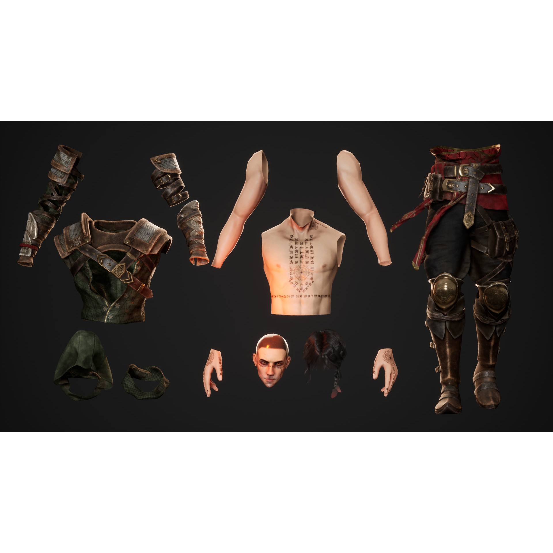 Eastern Assassin - Low-Poly Game-Ready 3D Model - View 7