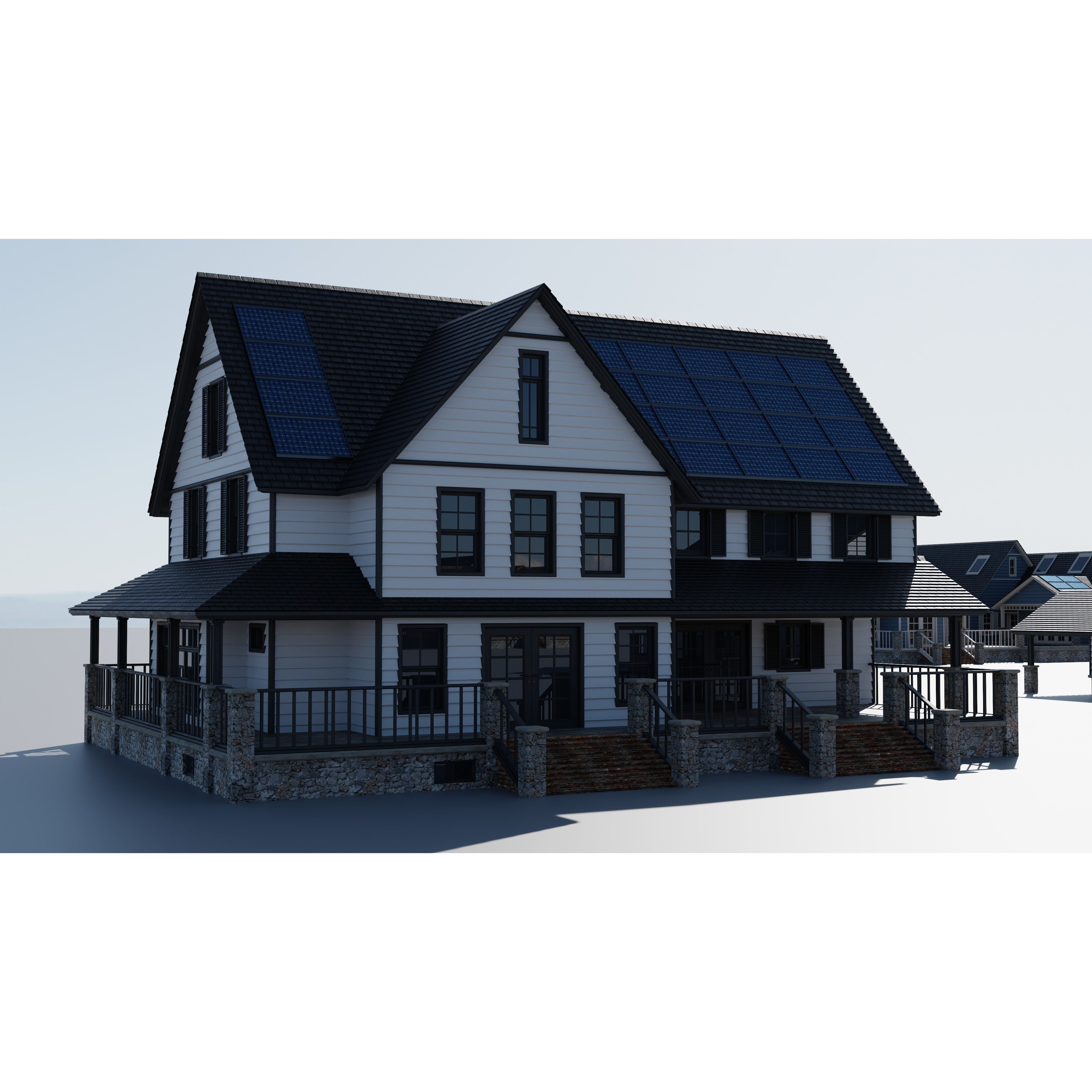 20 House Pack - Low-Poly Game-Ready 3D Model