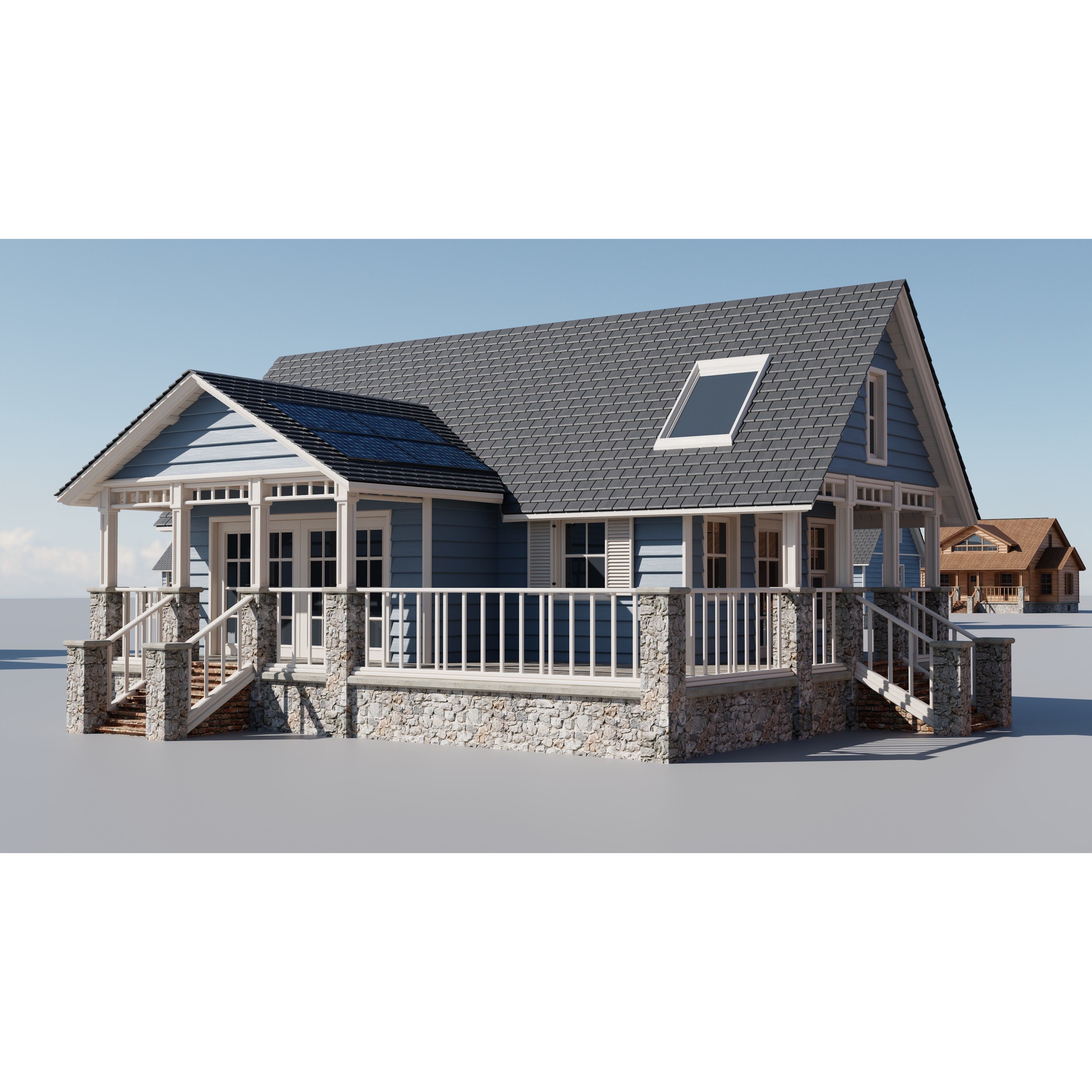 20 House Pack - Low-Poly Game-Ready 3D Model - View 15