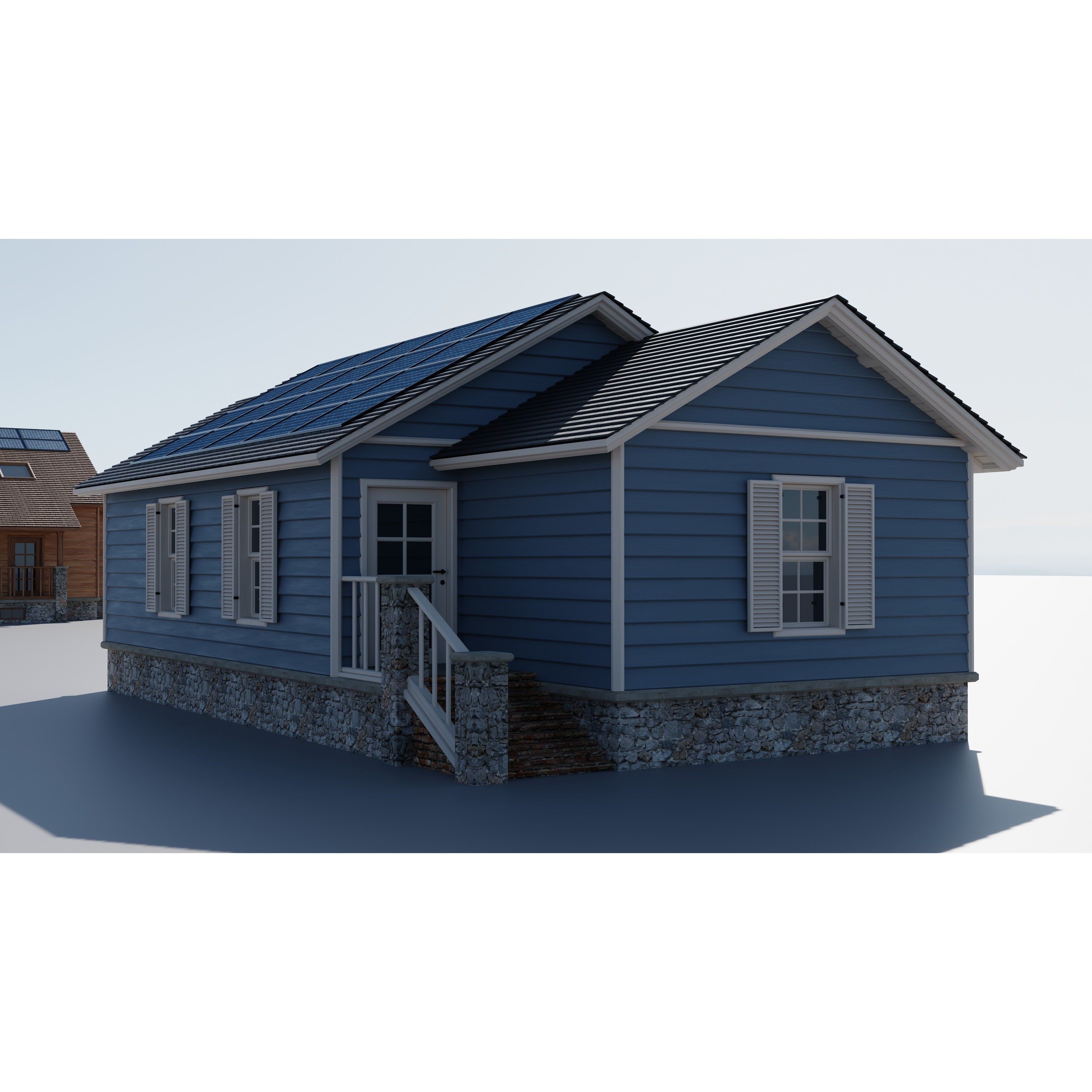 20 House Pack - Low-Poly Game-Ready 3D Model - View 19
