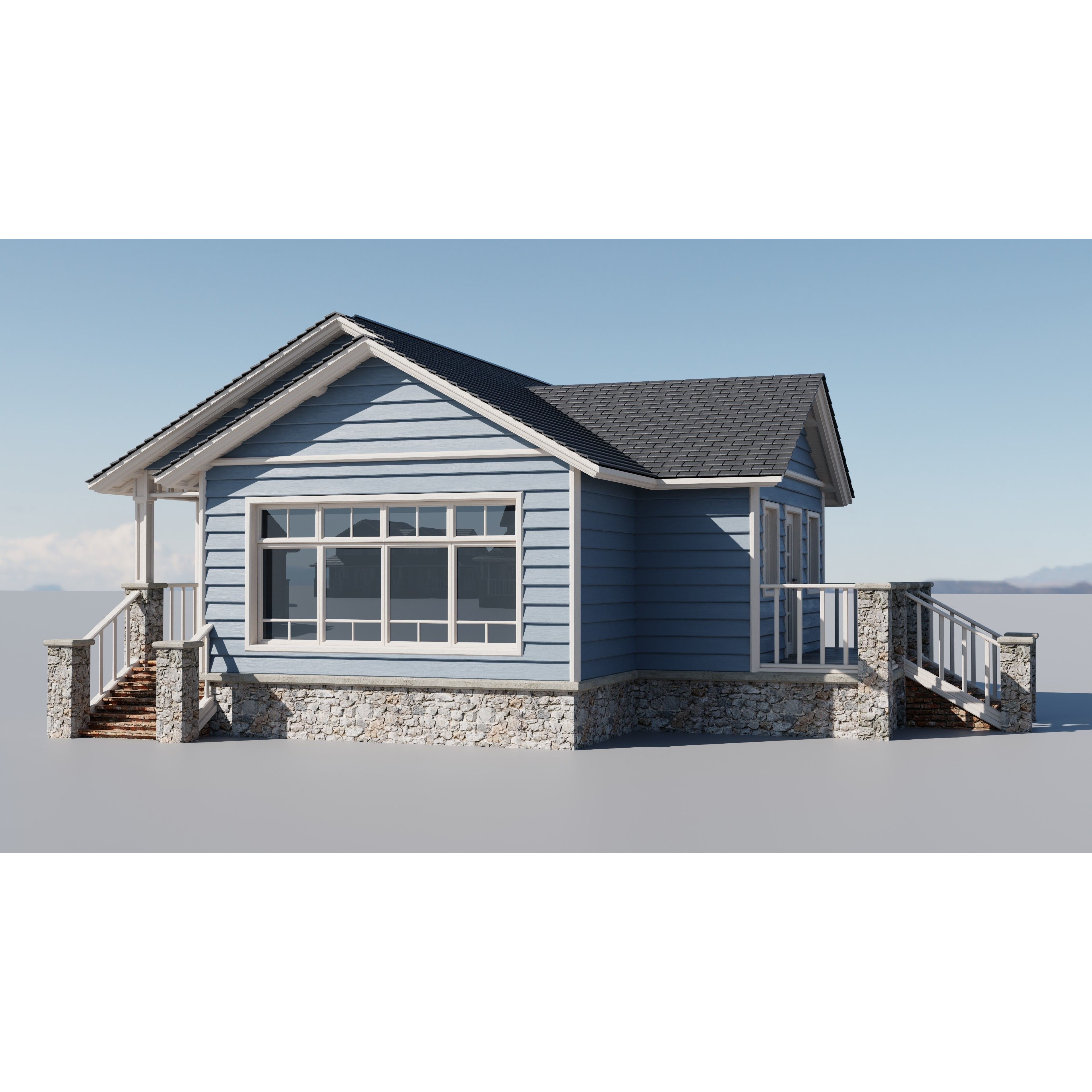 20 House Pack - Low-Poly Game-Ready 3D Model - View 20