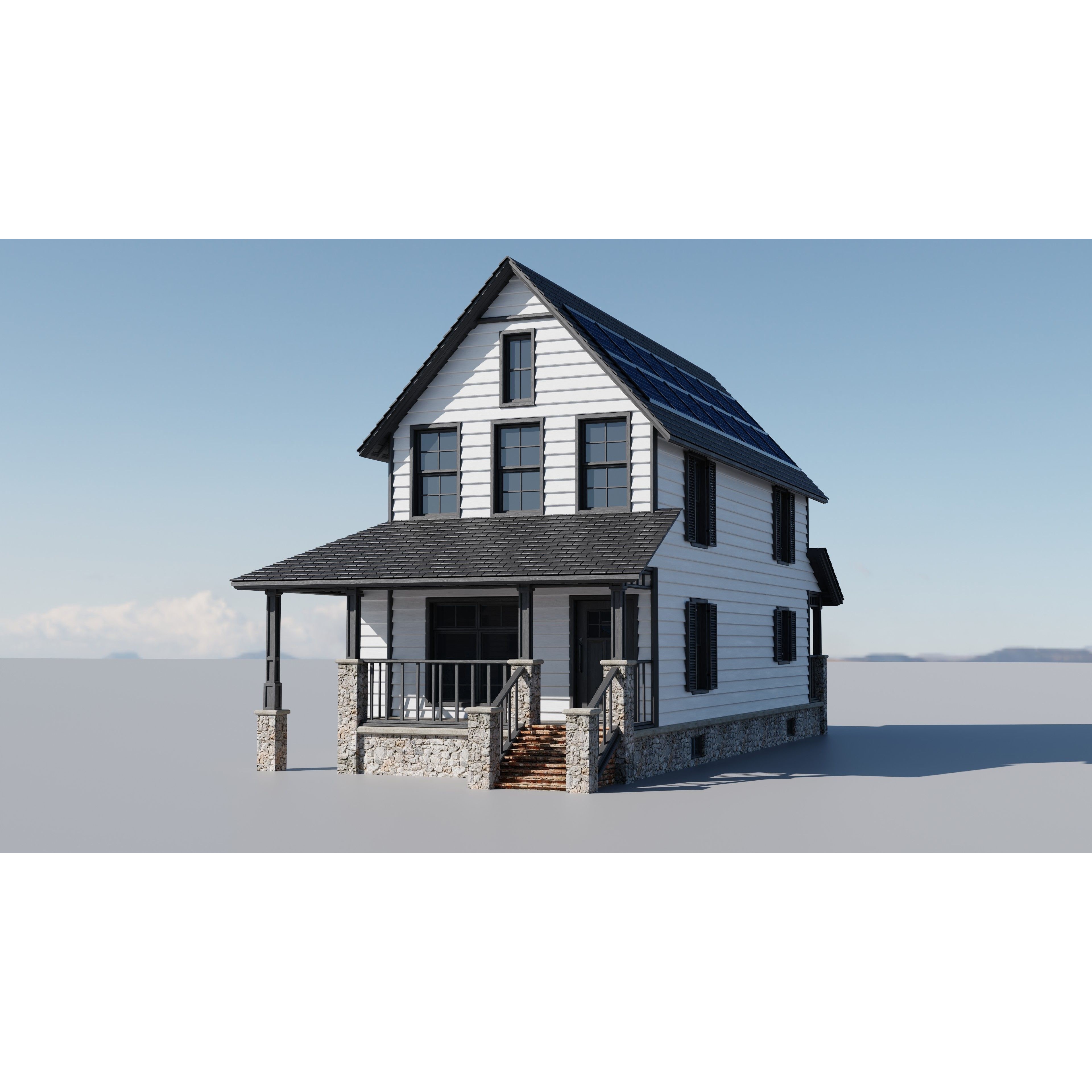 20 House Pack - Low-Poly Game-Ready 3D Model - View 22