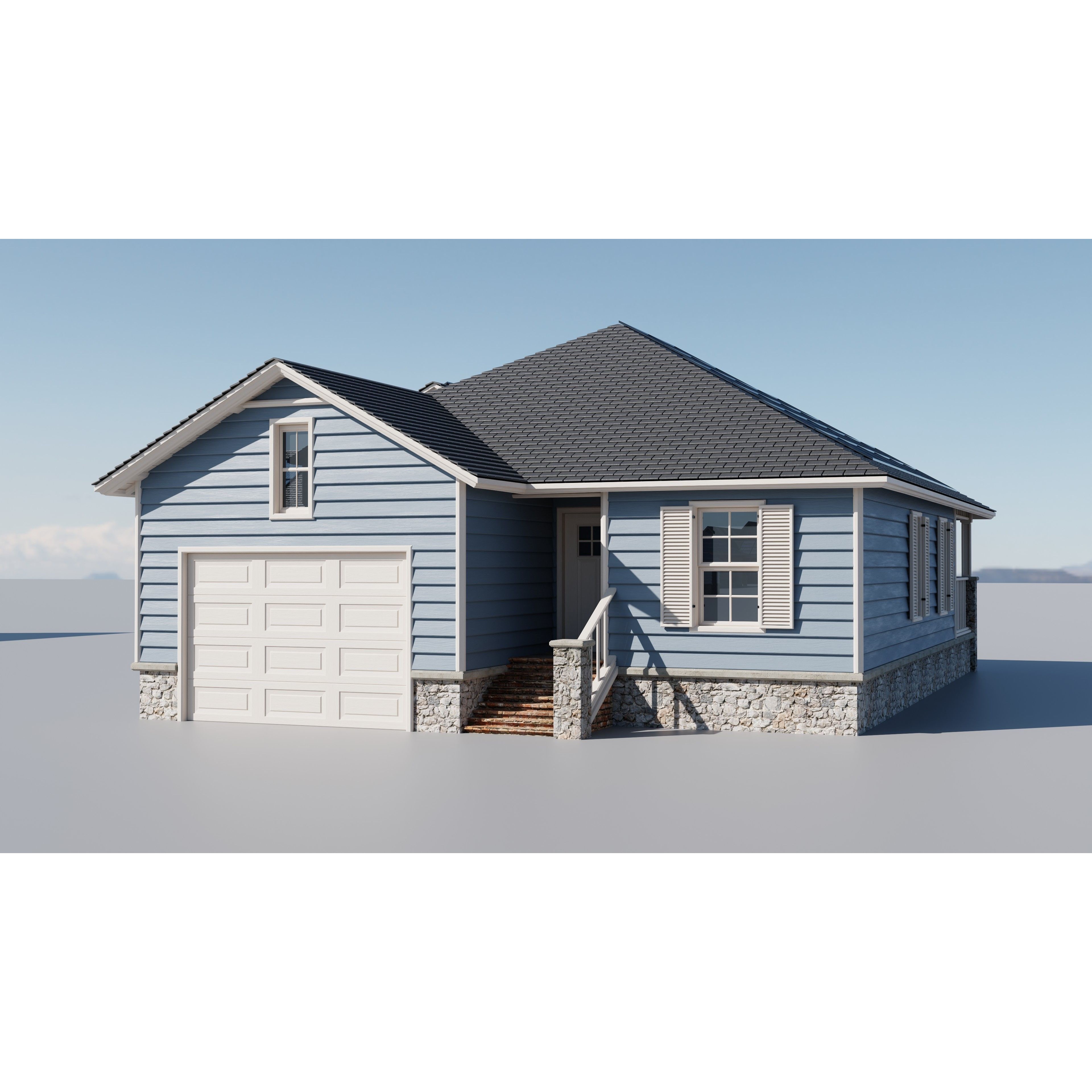 20 House Pack - Low-Poly Game-Ready 3D Model - View 24