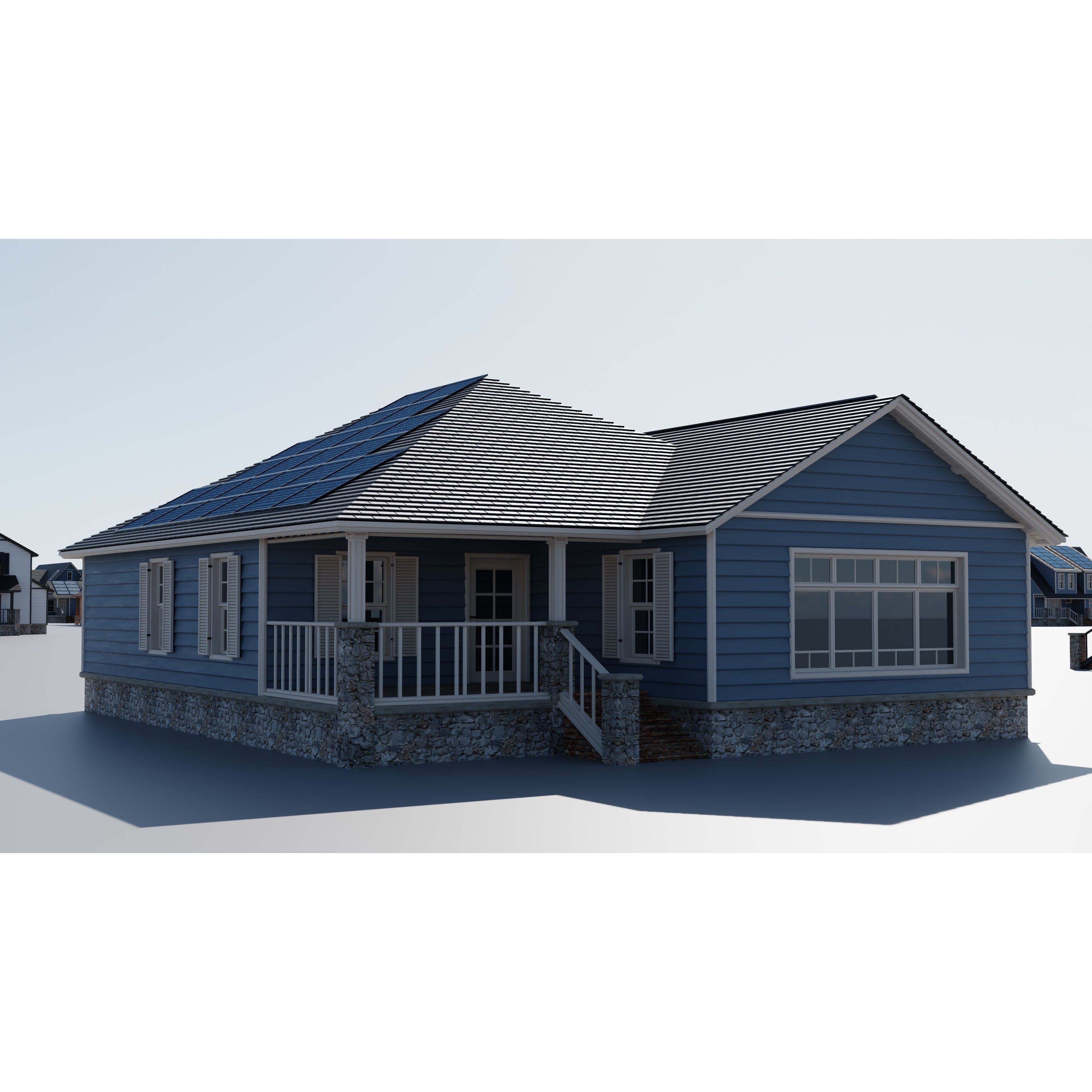 20 House Pack - Low-Poly Game-Ready 3D Model - View 25