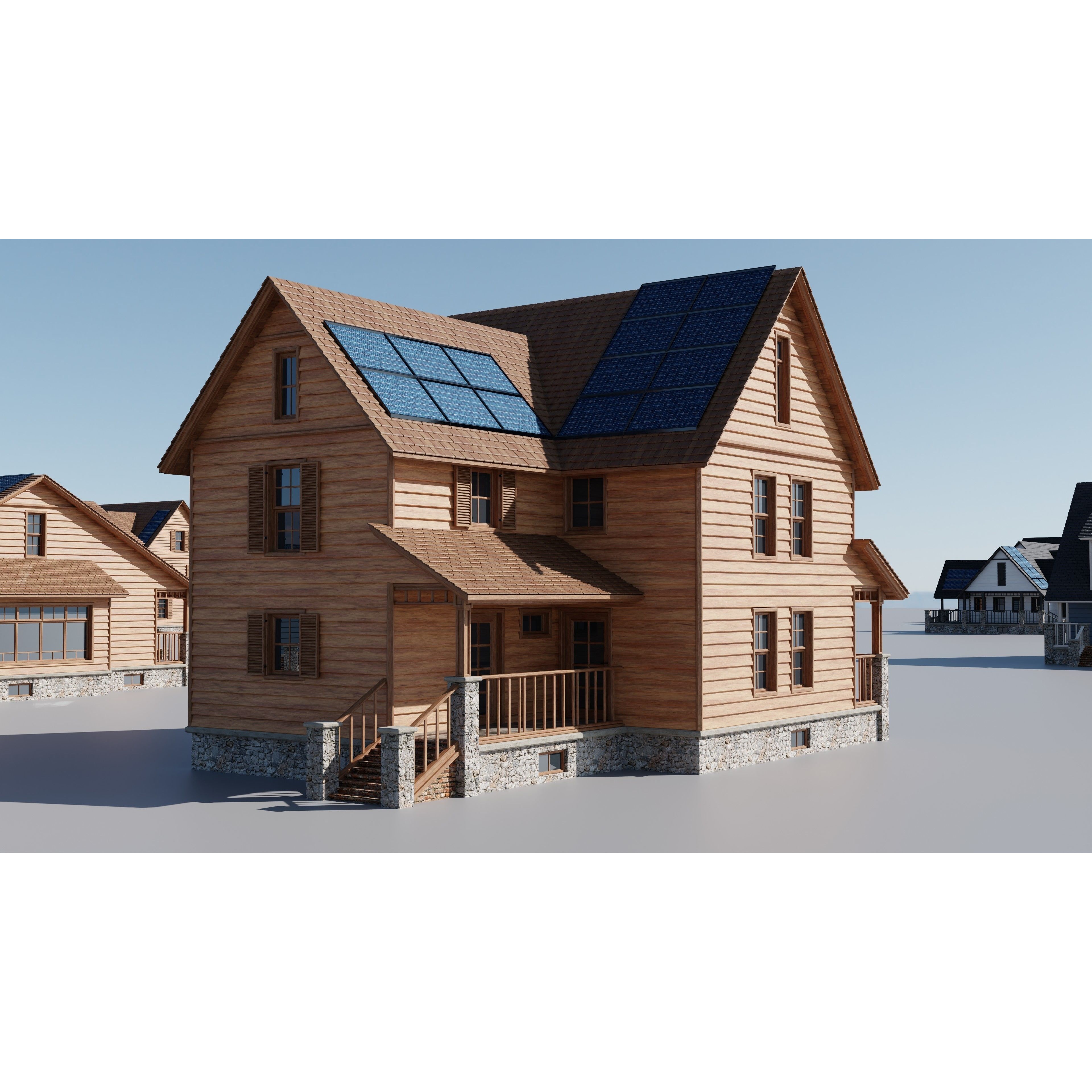 20 House Pack - Low-Poly Game-Ready 3D Model - View 27