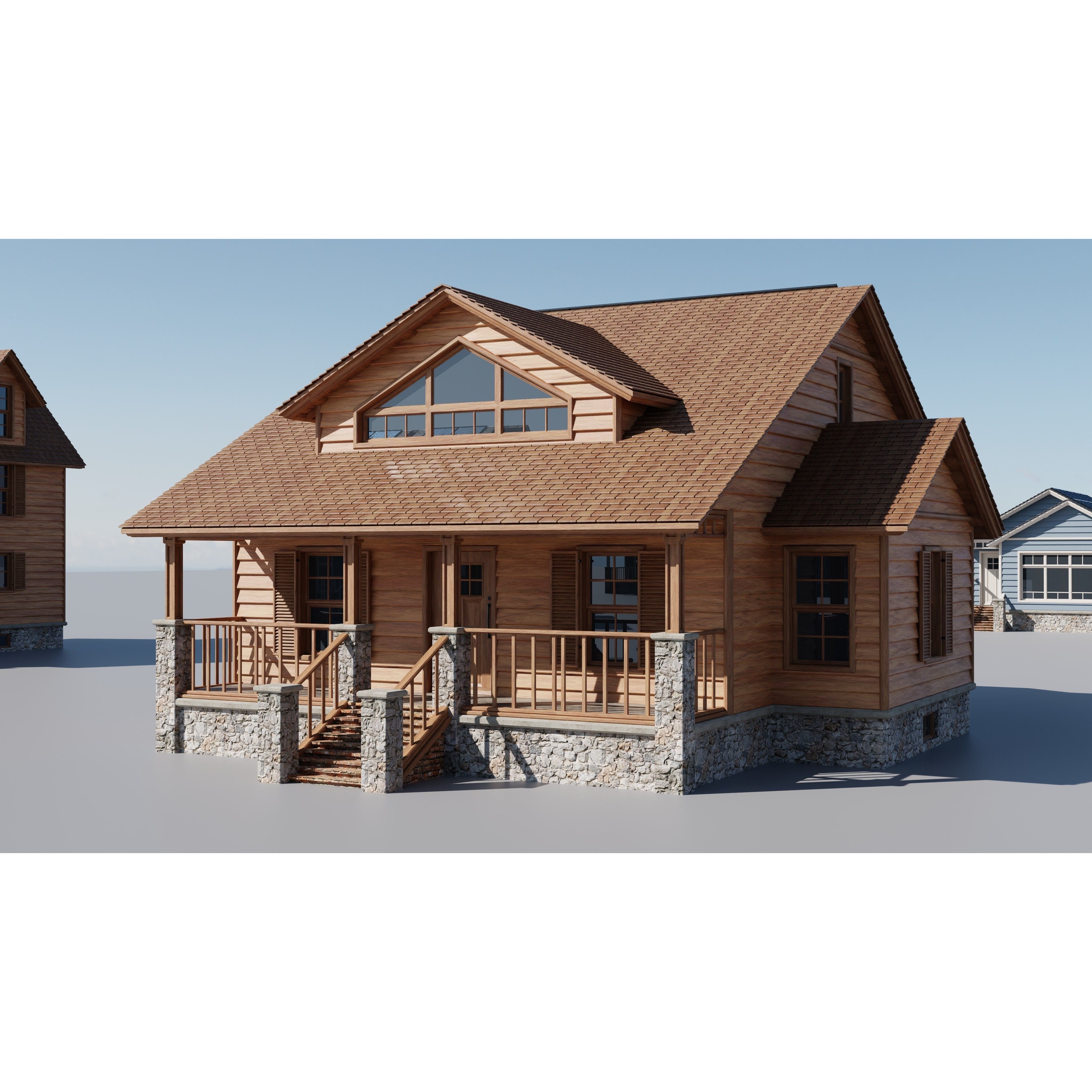 20 House Pack - Low-Poly Game-Ready 3D Model - View 28