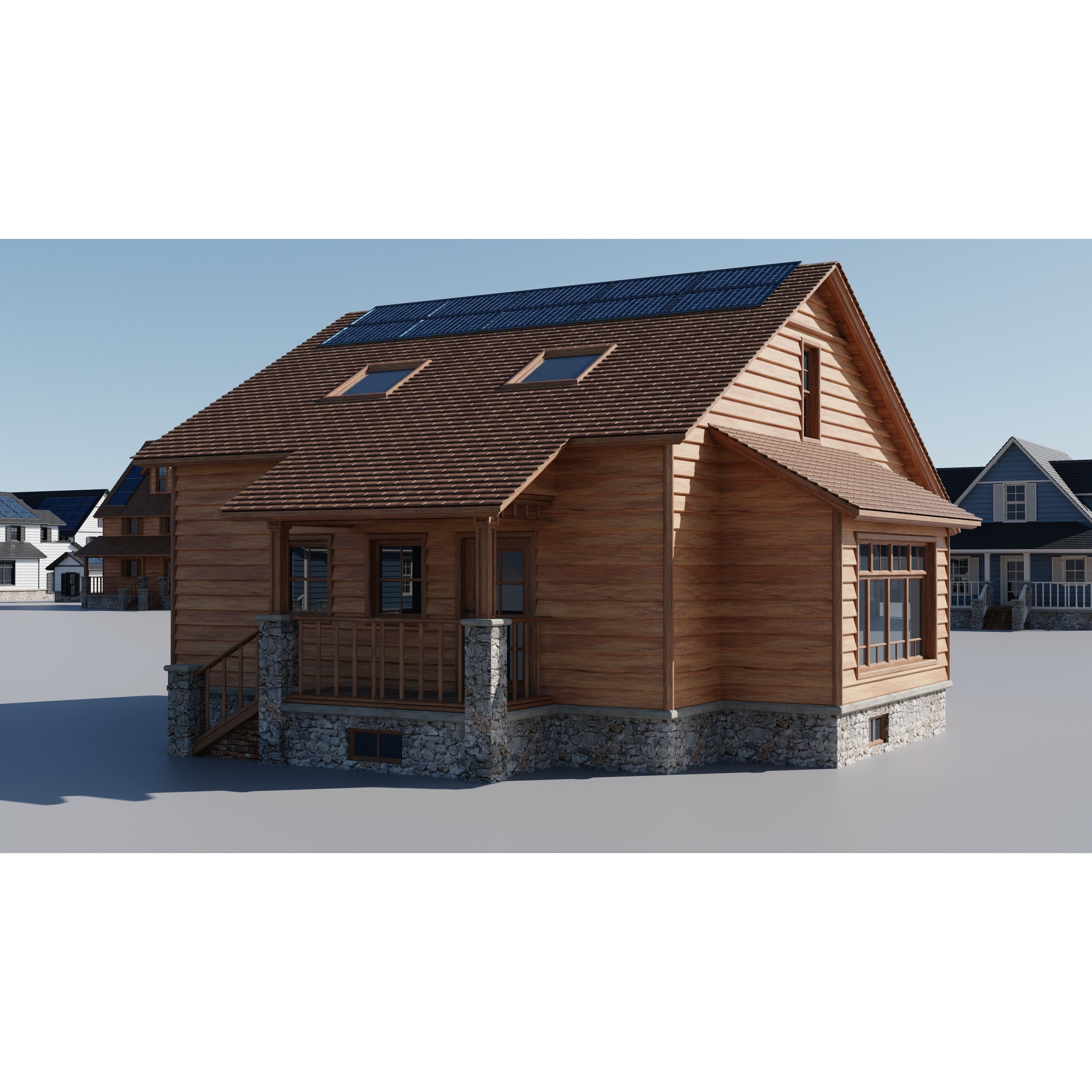 20 House Pack - Low-Poly Game-Ready 3D Model - View 29