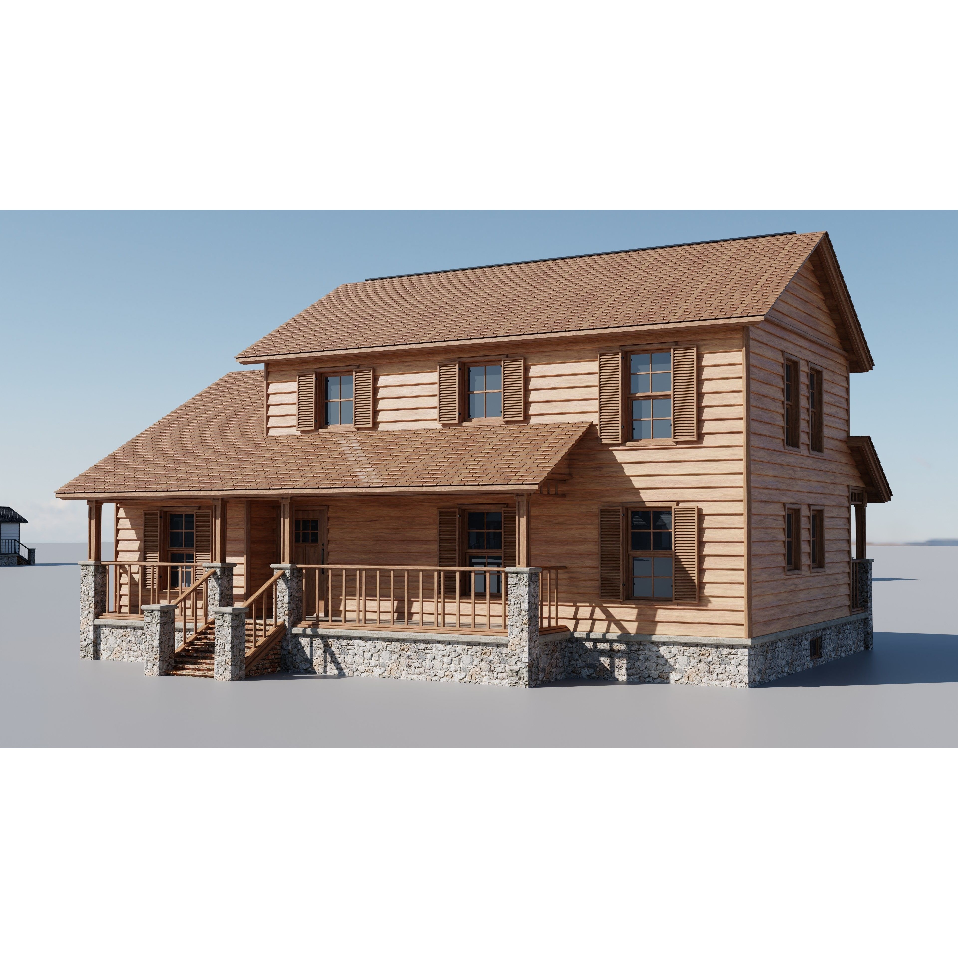 20 House Pack - Low-Poly Game-Ready 3D Model - View 30