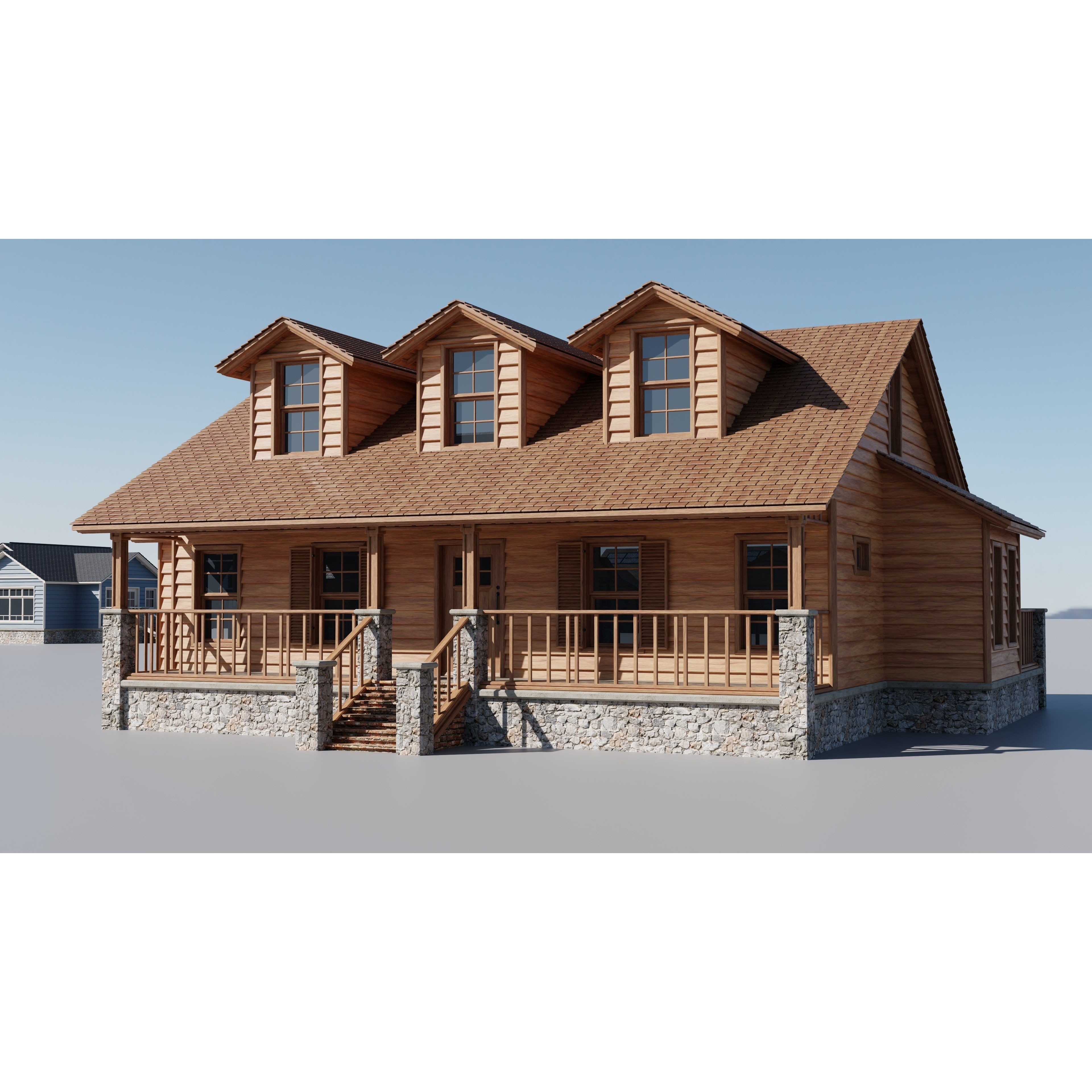 20 House Pack - Low-Poly Game-Ready 3D Model - View 32