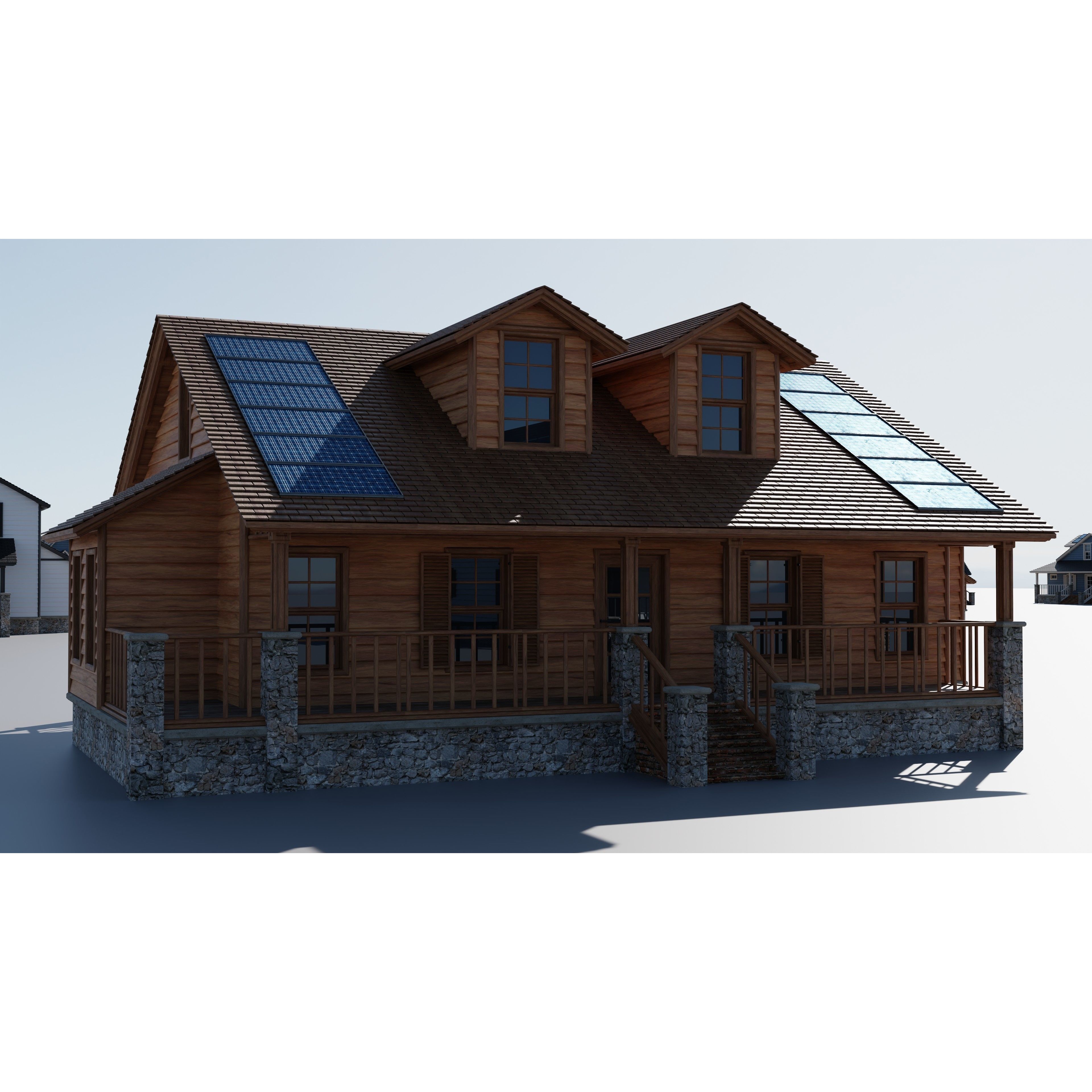 20 House Pack - Low-Poly Game-Ready 3D Model - View 33