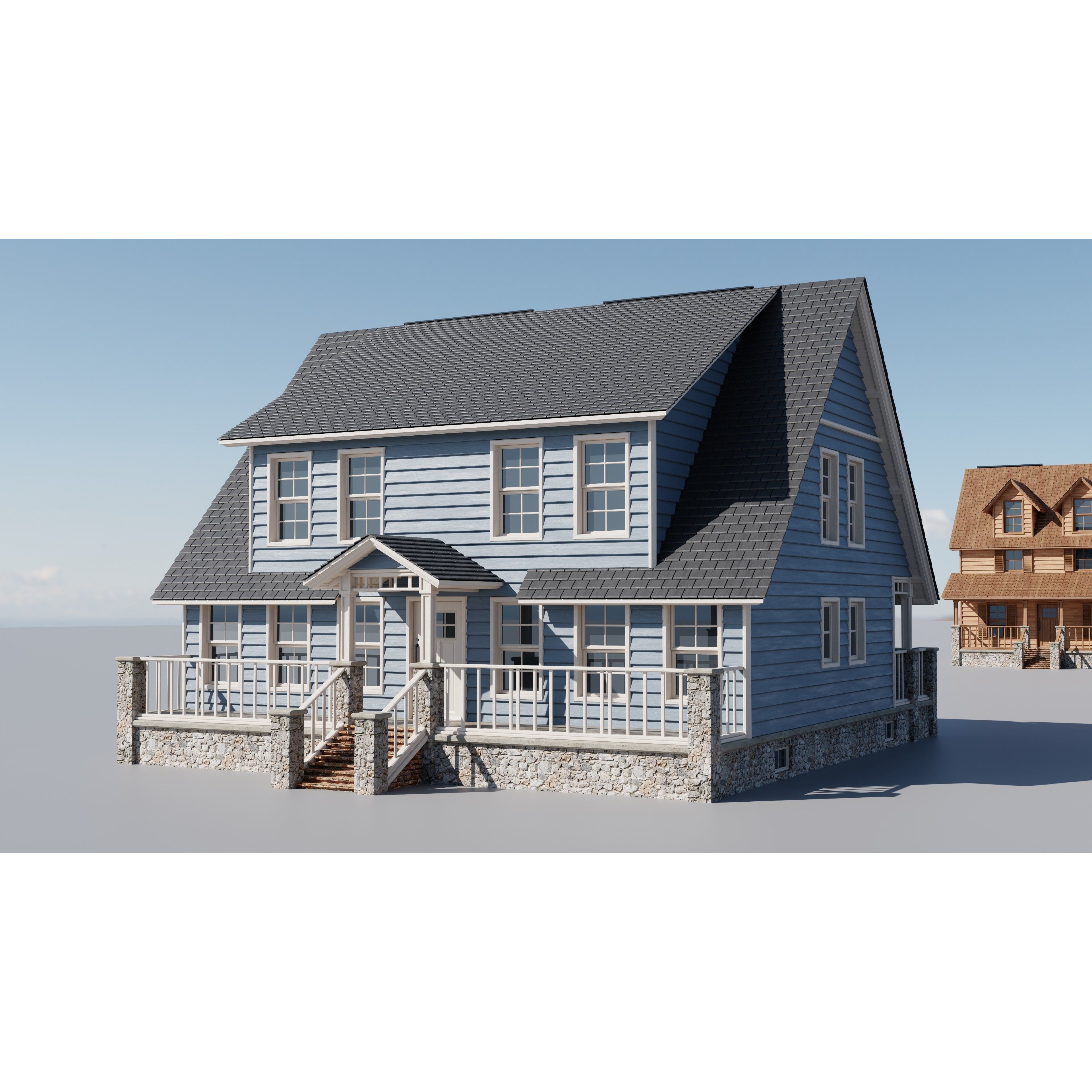 20 House Pack - Low-Poly Game-Ready 3D Model - View 34