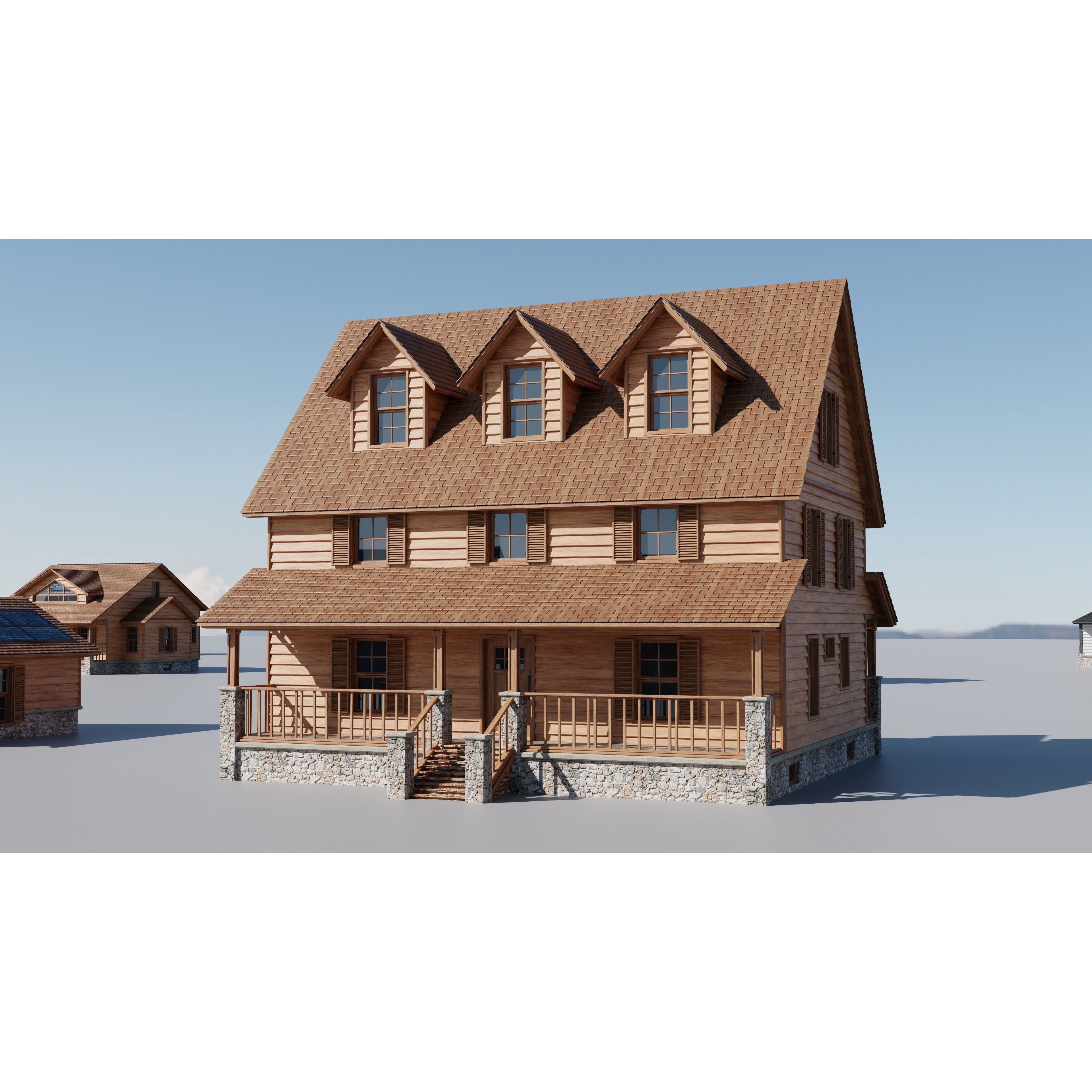 20 House Pack - Low-Poly Game-Ready 3D Model - View 36