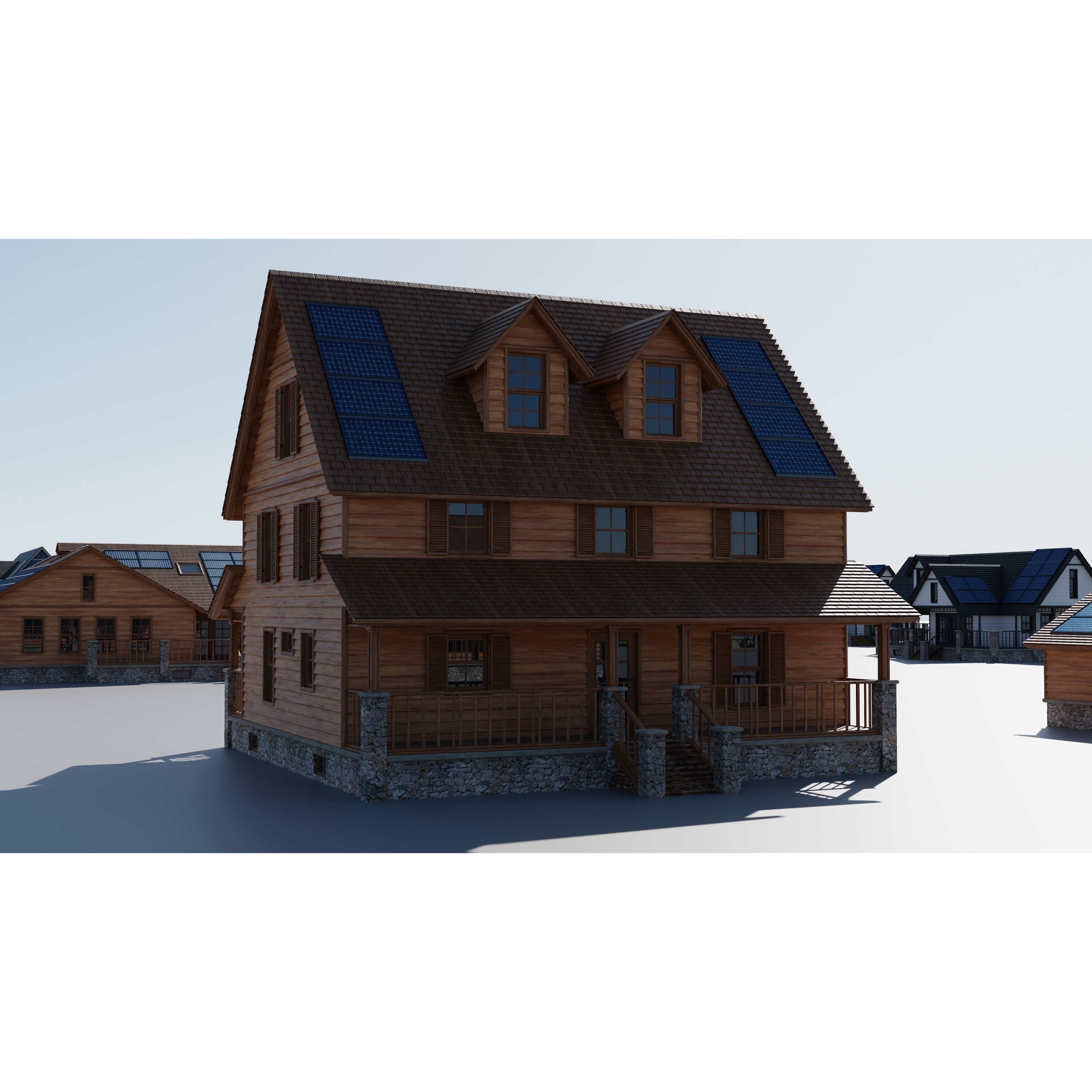 20 House Pack - Low-Poly Game-Ready 3D Model - View 37