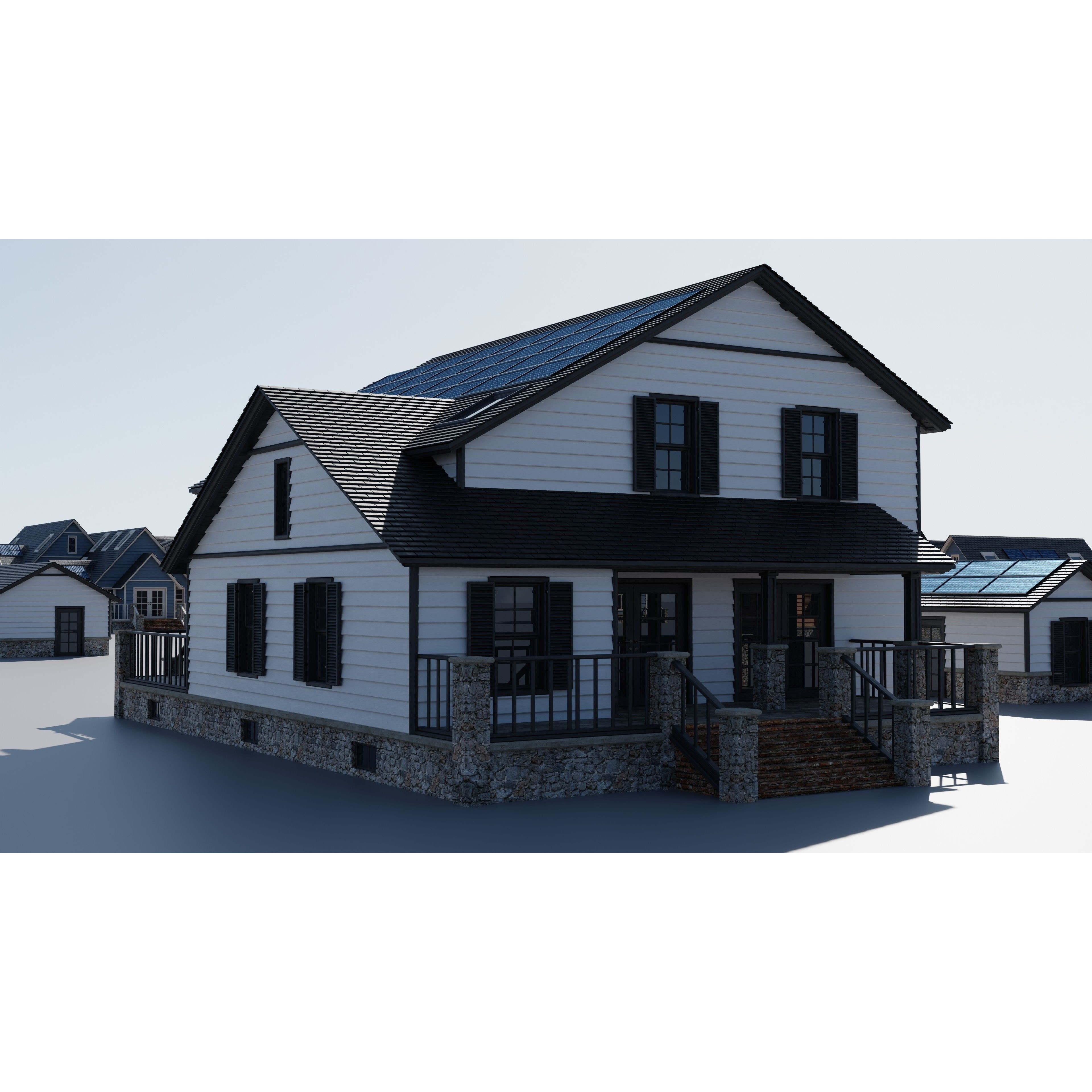 20 House Pack - Low-Poly Game-Ready 3D Model - View 39