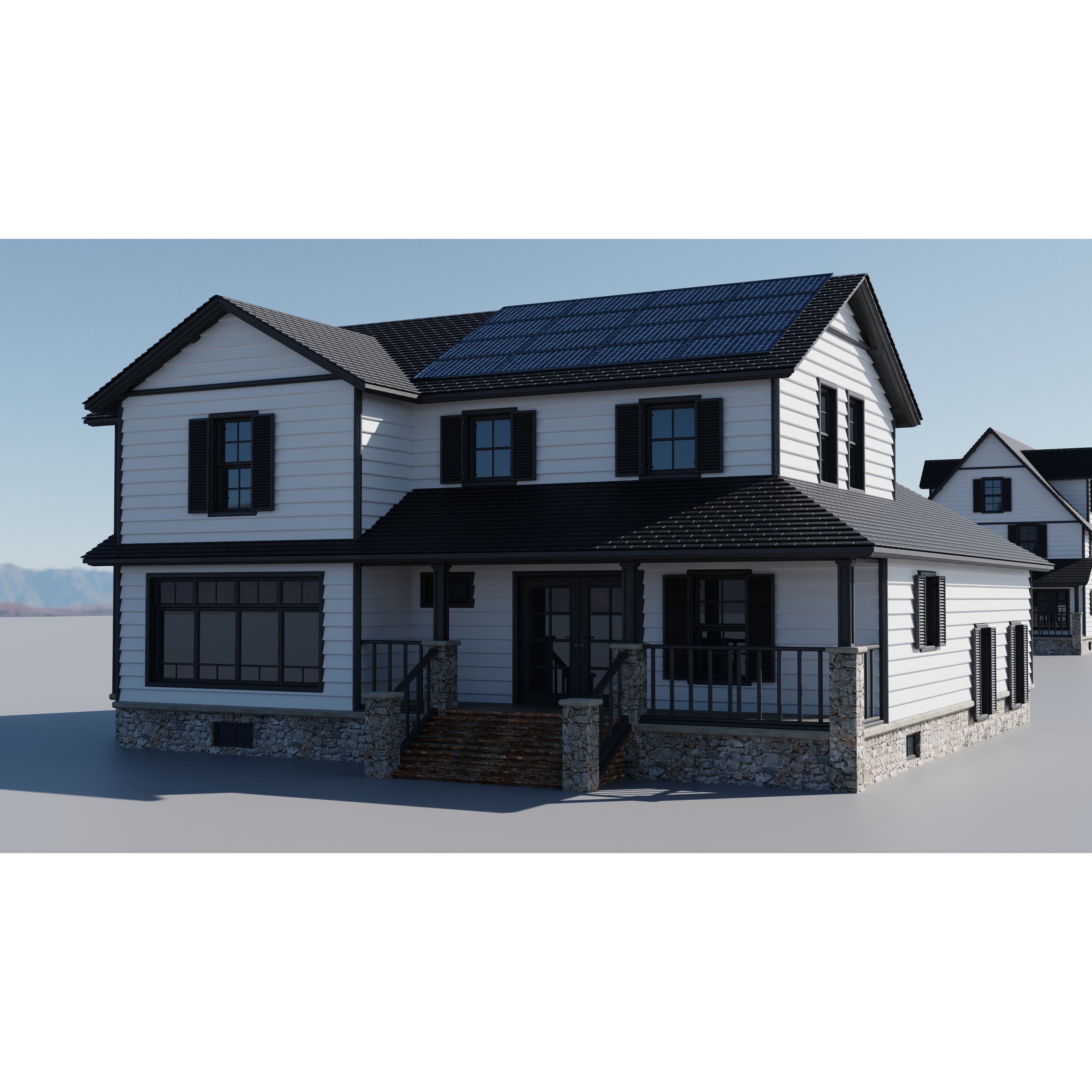 20 House Pack - Low-Poly Game-Ready 3D Model - View 5